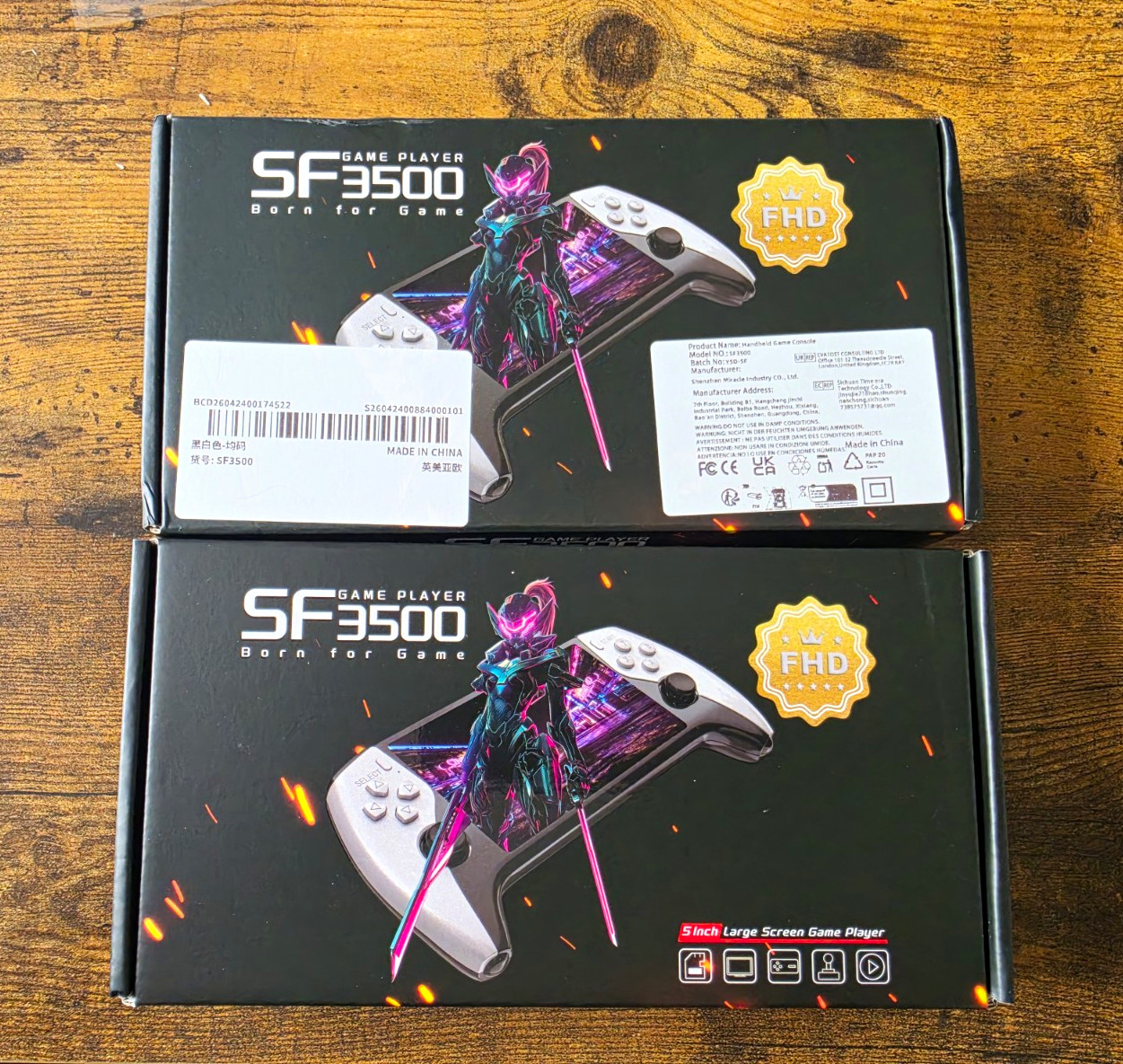 SF3500 Handheld Game Console 5″ IPS 1080p FHD USB-C OTG White