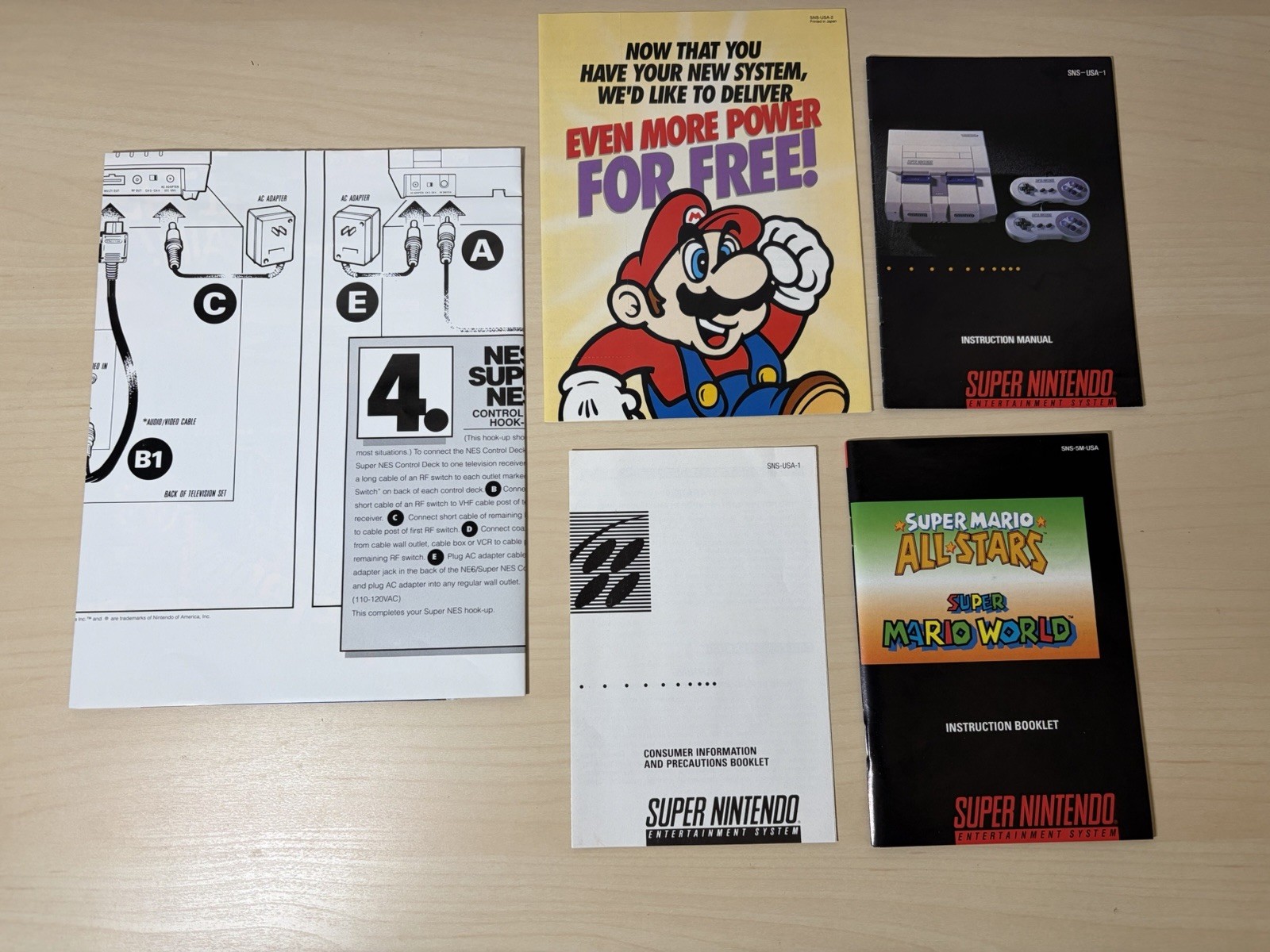 Super Nintendo SNES Console Super Mario All Stars – Complete – Mint Condition