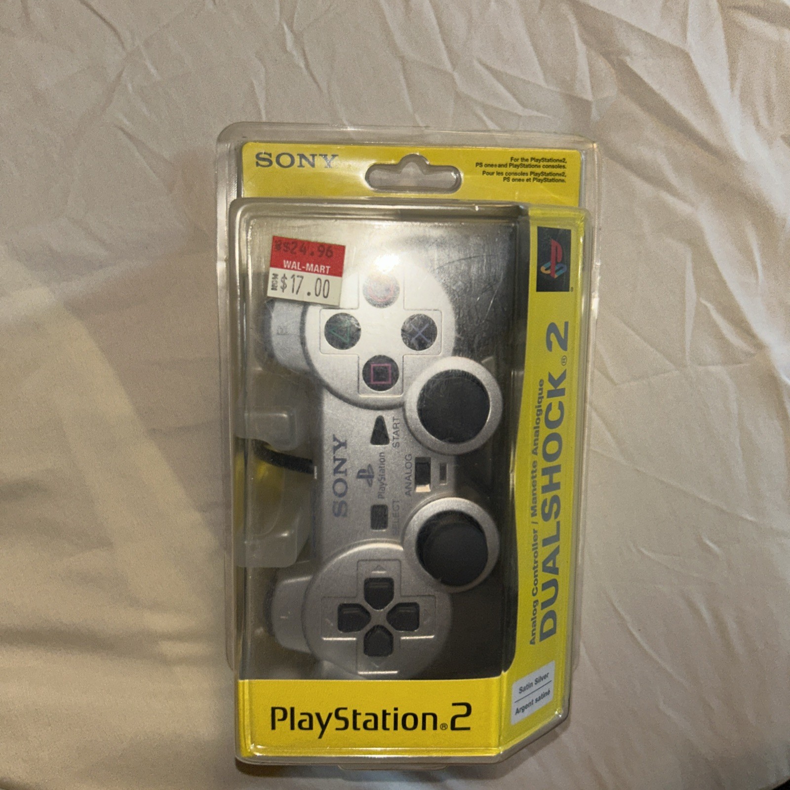 Sony PS2 DualShock Analog Controller Silver SCPH-10010 USS NEW Sealed Rare