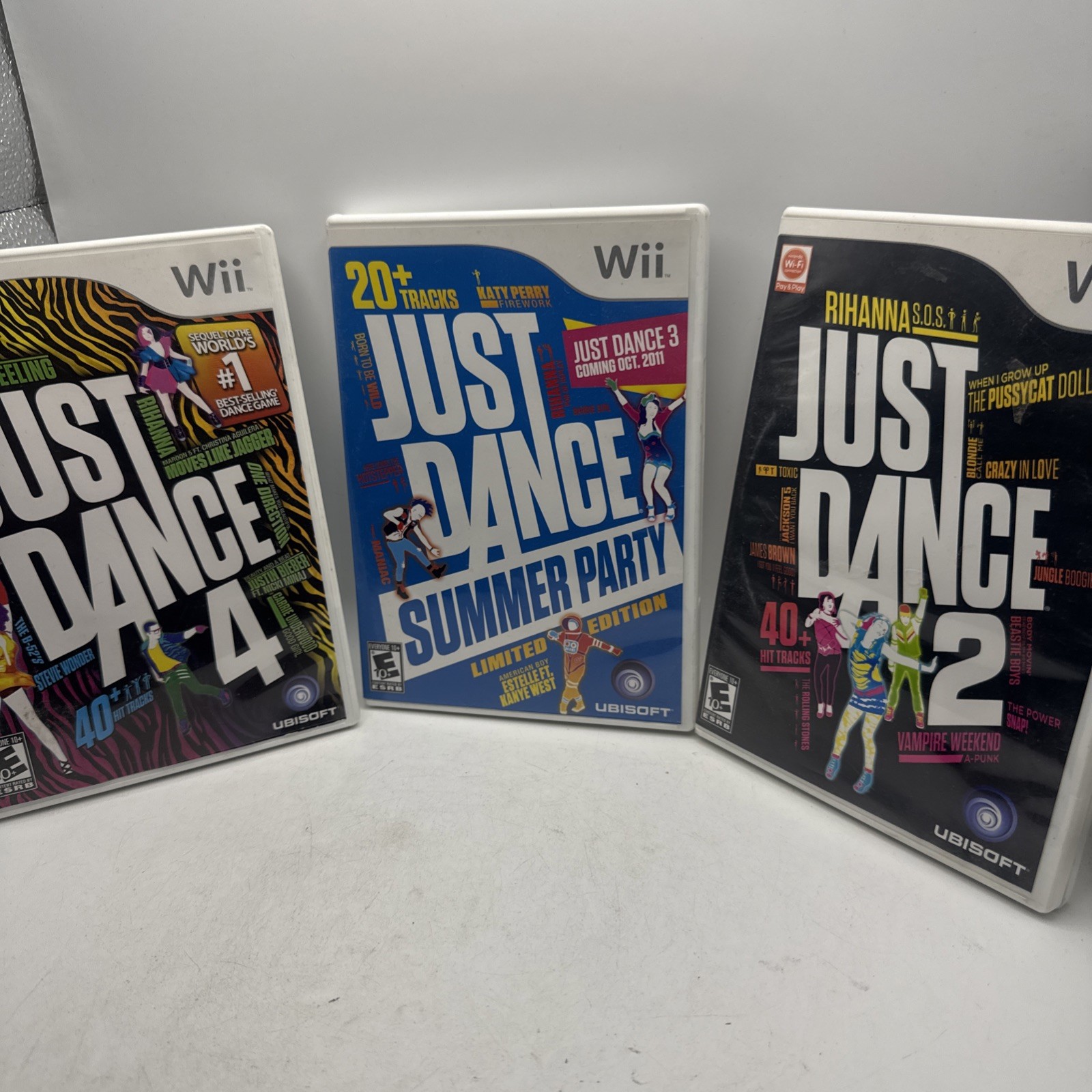 Just Dance 2 4 Summer Party Lot Set Pack Nintendo Wii Video Game Ubisoft Rare