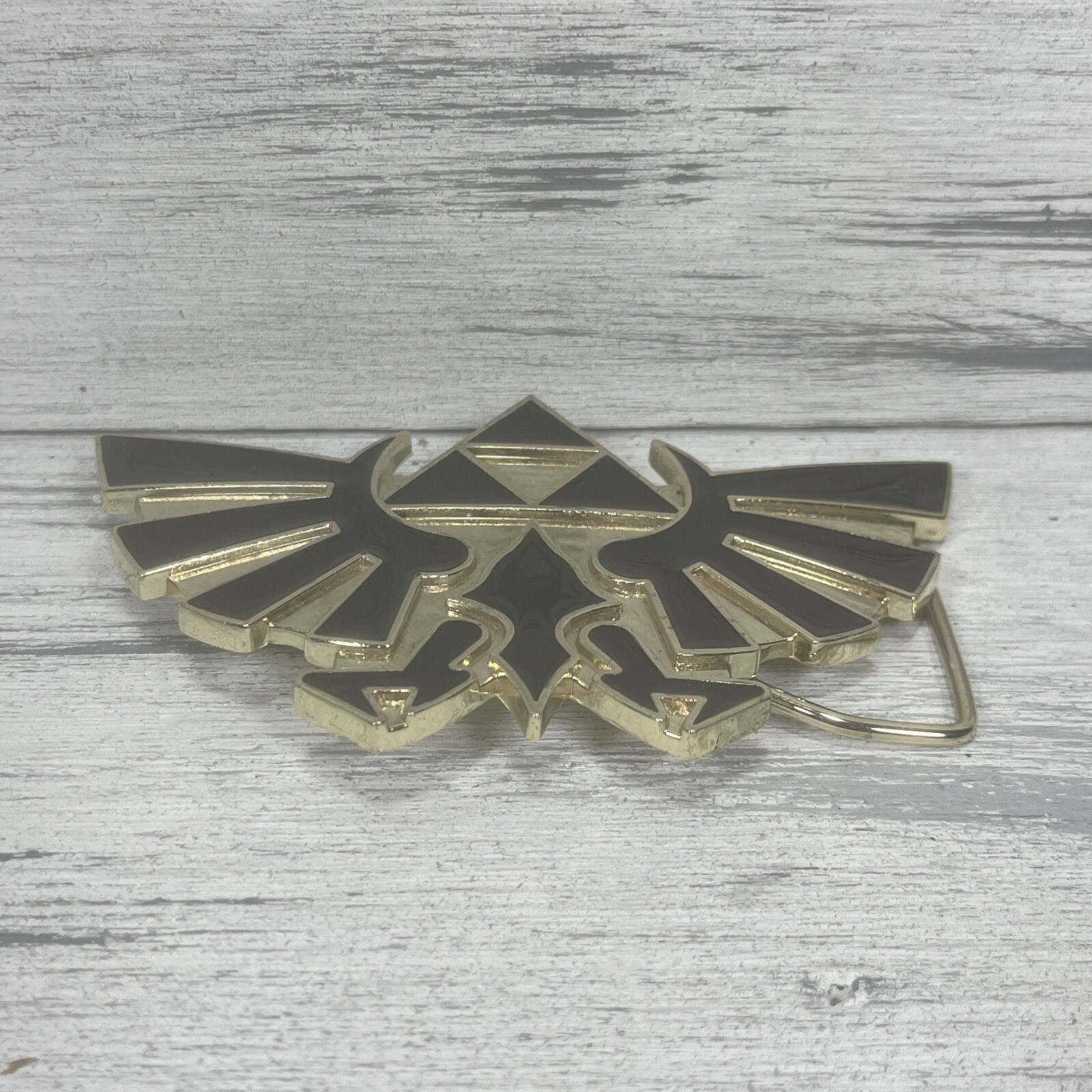 The Legend Of Zelda Twilight Princess Belt Buckle Black Gold 2011 Nintendo