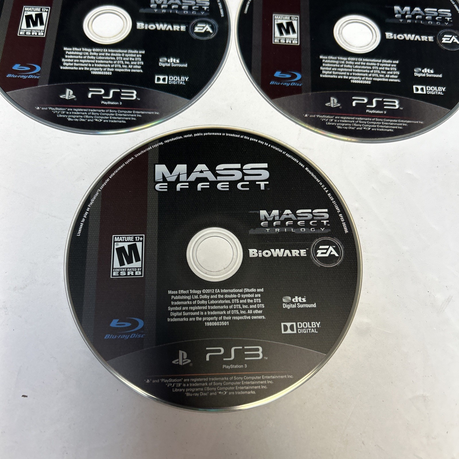 Sony PlayStation 3 PS3 TESTED Mass Effect Trilogy 1 2 3