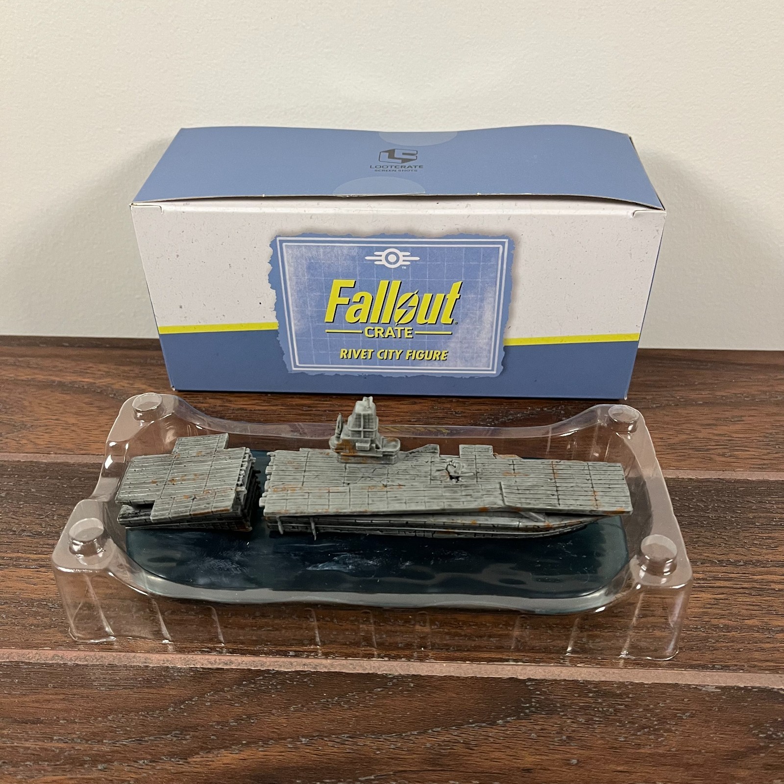 Fallout Crate Bethesda Rivet City Capital Wasteland Aircraft Carrier Figure New