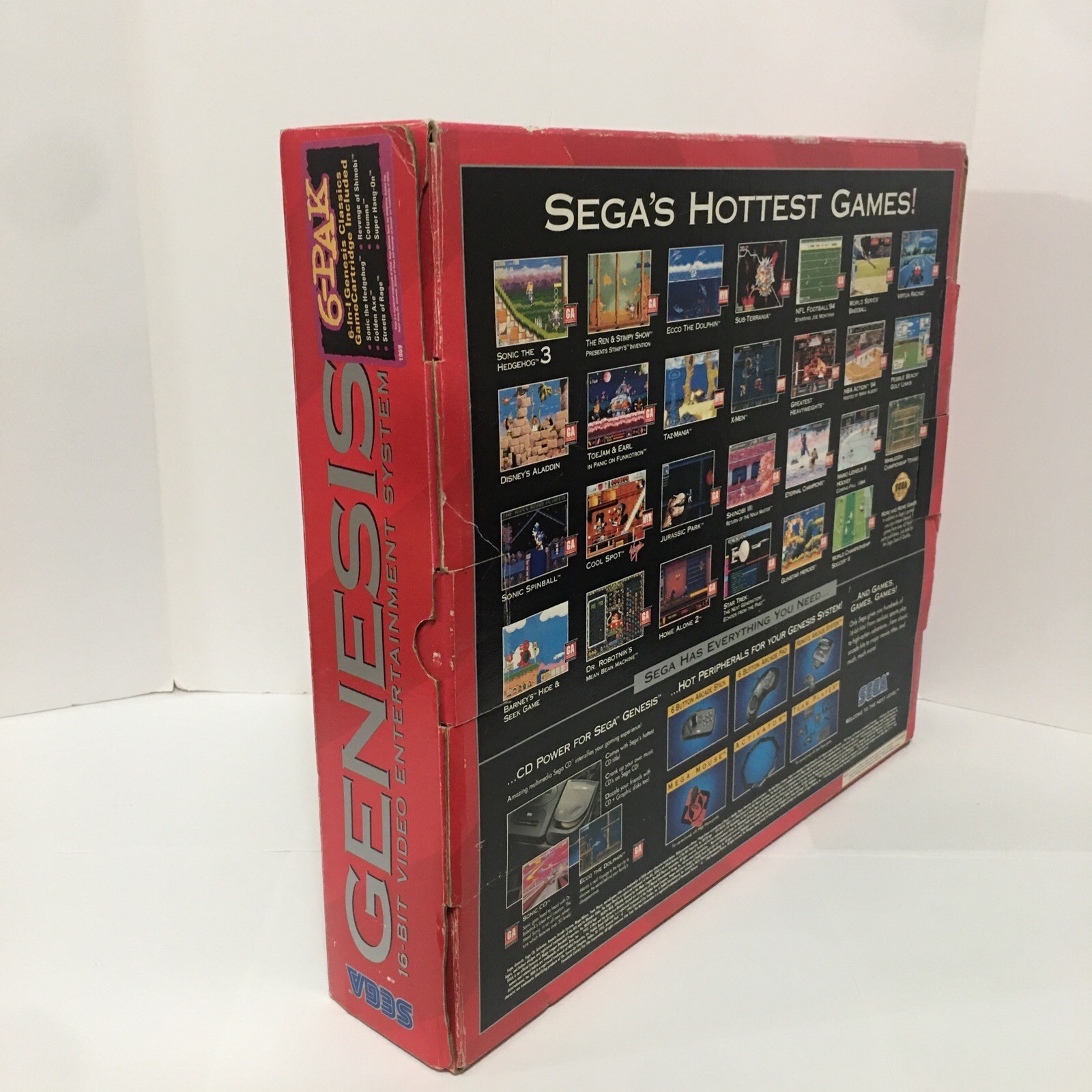 Sega Genesis Model 2 Console Complete in Box 6 Pak System CIB
