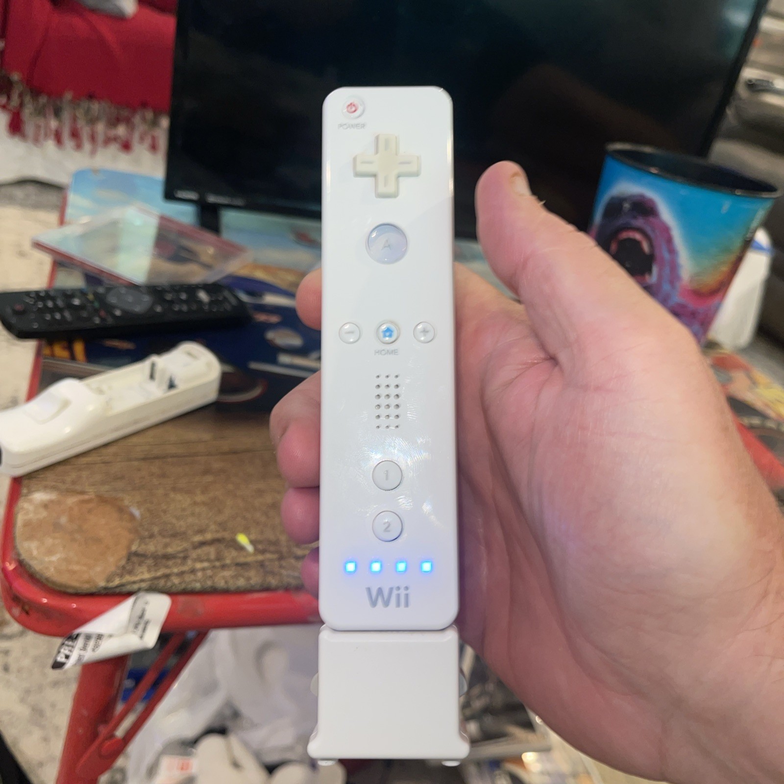 Nintendo Wii OEM White Remote Wiimote with Motion Plus Adapter Tested Free Ship