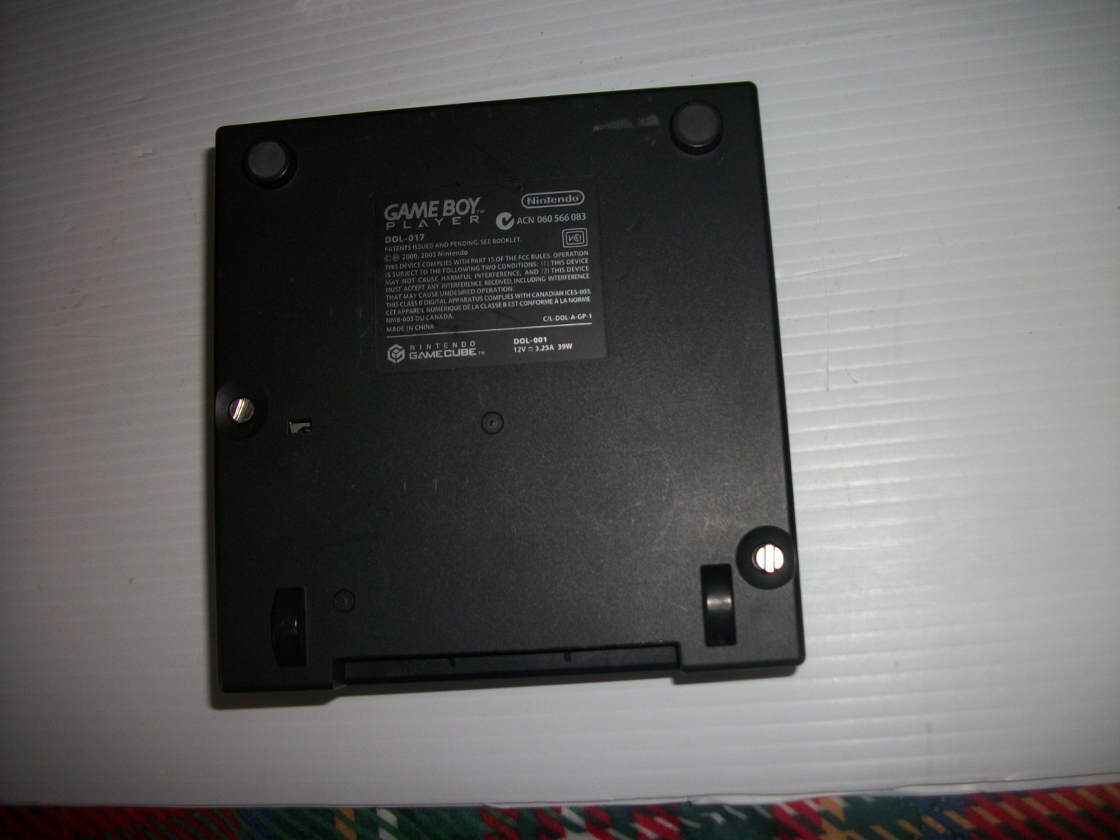 NINTENDO GameCube Gameboy Player Adapter Only Black Tested Works