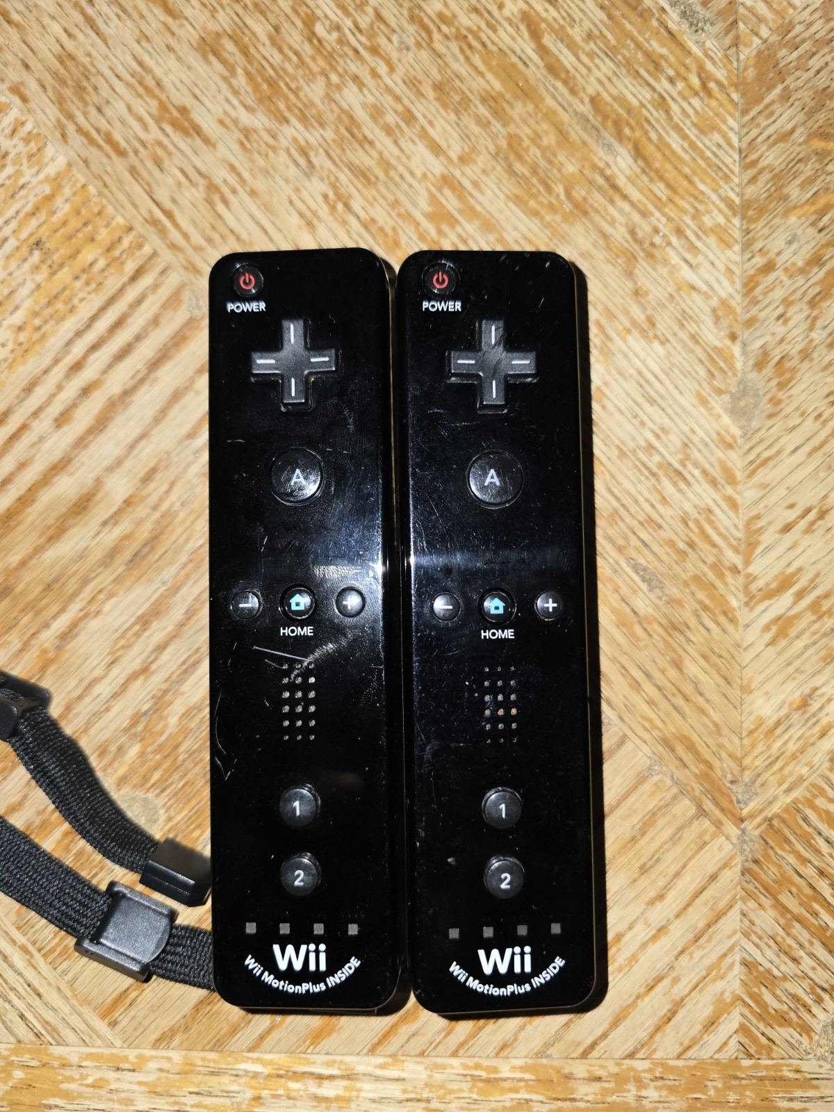 OEM x2 Nintendo Wii Motion Plus Remote Controller Black RVL-036 Tested *READ