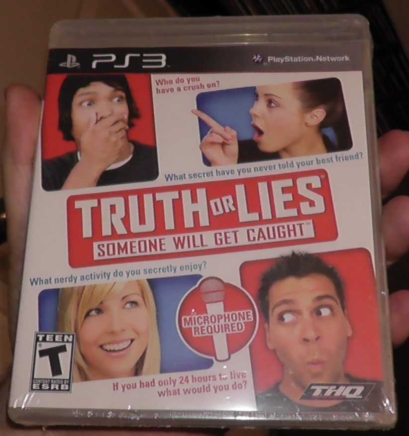 ps3 brand new truth or lies someone will get caught playstation 3
