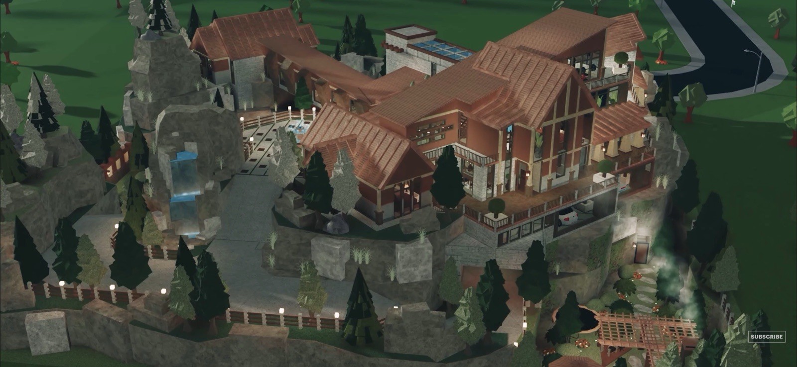 BLOXBURG MOUNTANSIDE MEGA MANSION.CHECK DESCRIPTION.FASTBUILDER AFFORDABLE PRICE