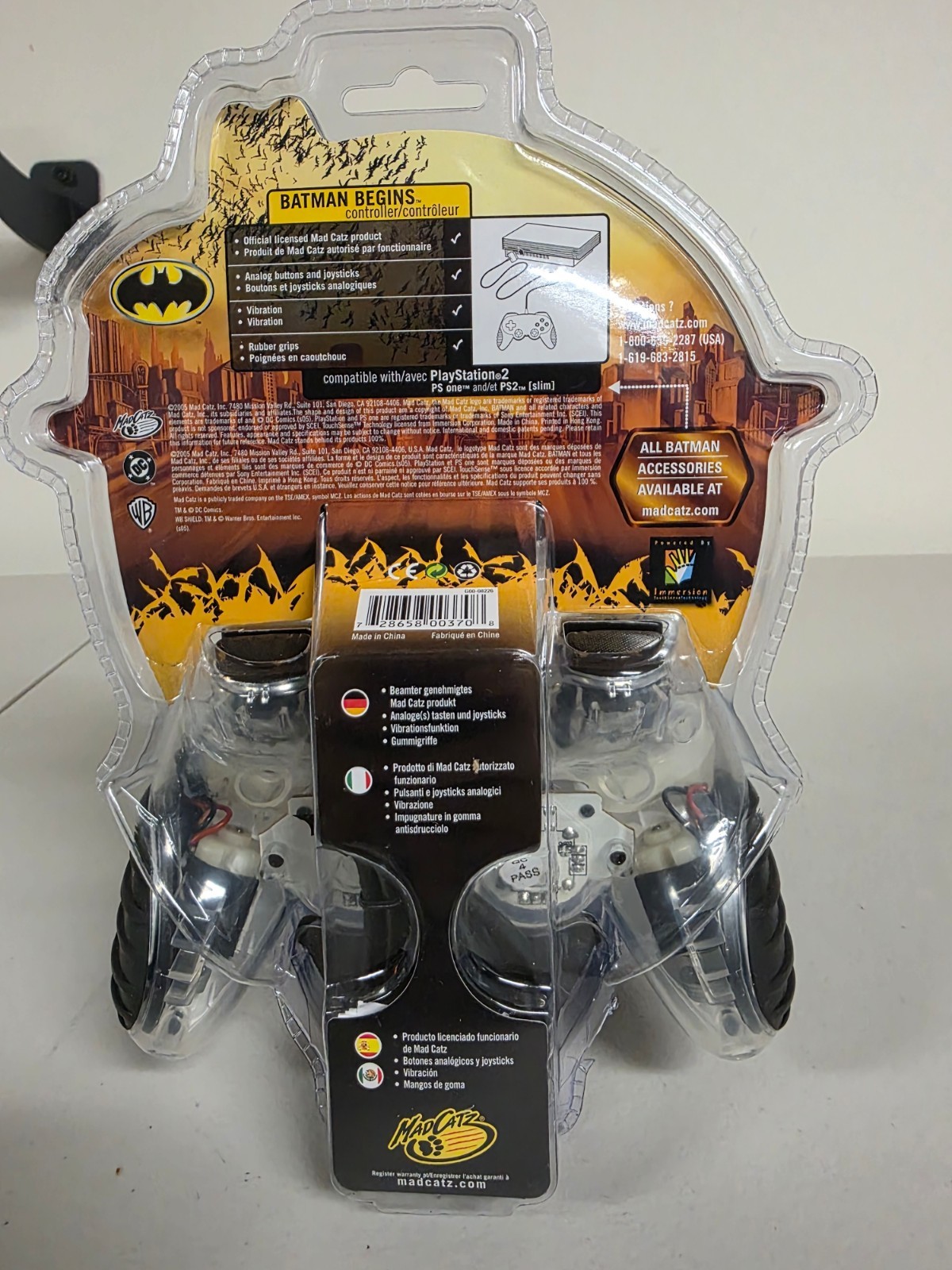 Mad Catz PS2 Controller Batman Begins Wayne Enterprises Factory Sealed