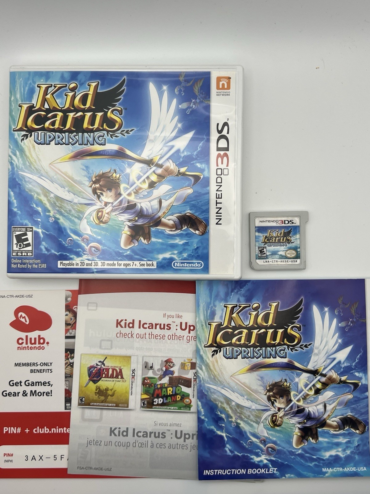 Nintendo 3DS Kid Icarus Uprising Complete with Box, Manual, and Inserts – Tested