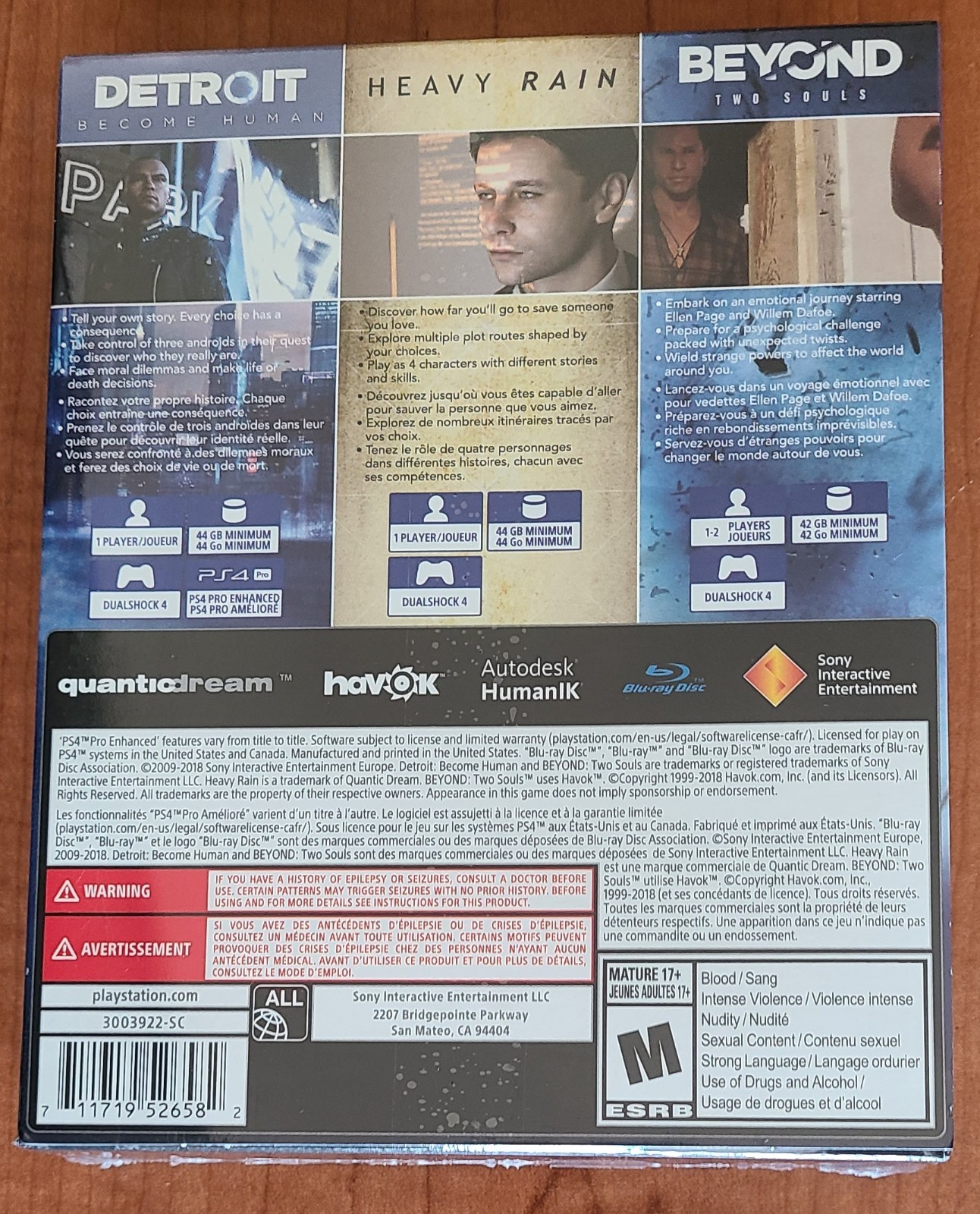 Quantic Dream Collection – PlayStation 4 (PS4 – NEW)
