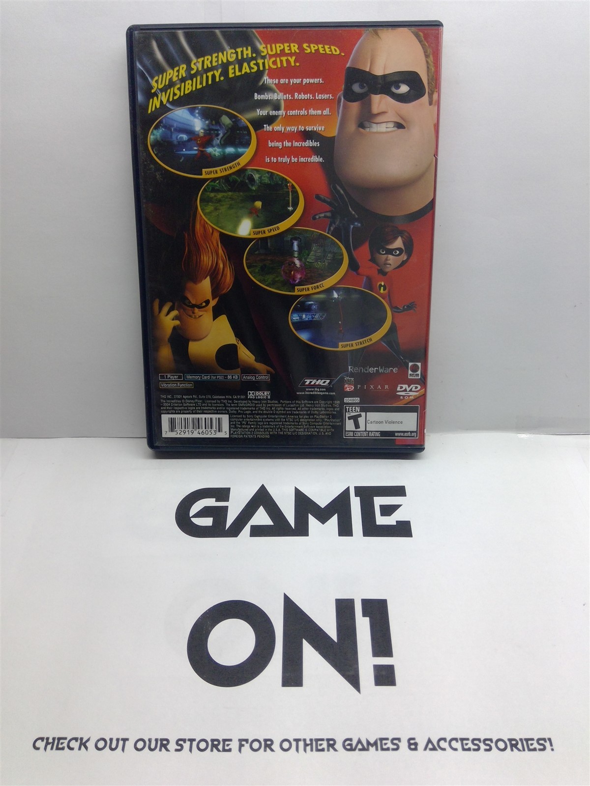 Pixar The Incredibles (PlayStation 2, 2004) Complete Tested Working – Free Ship
