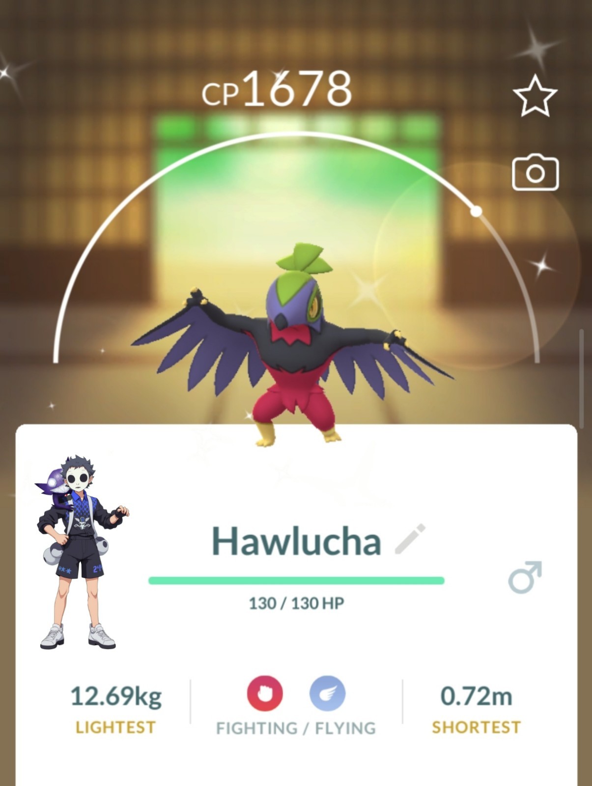 Shiny Hawlucha Pokemon Go T- 20k Or 1M Stardust