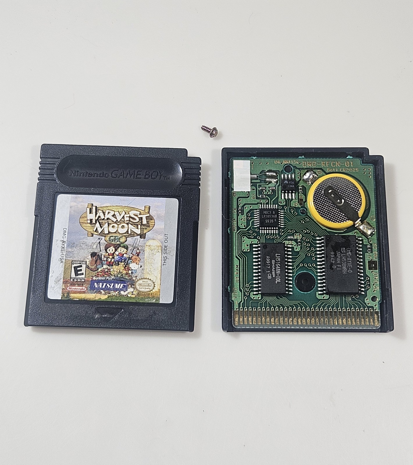 Harvest Moon GBC Nintendo Gameboy Color authentic cartridge dry battery replaced