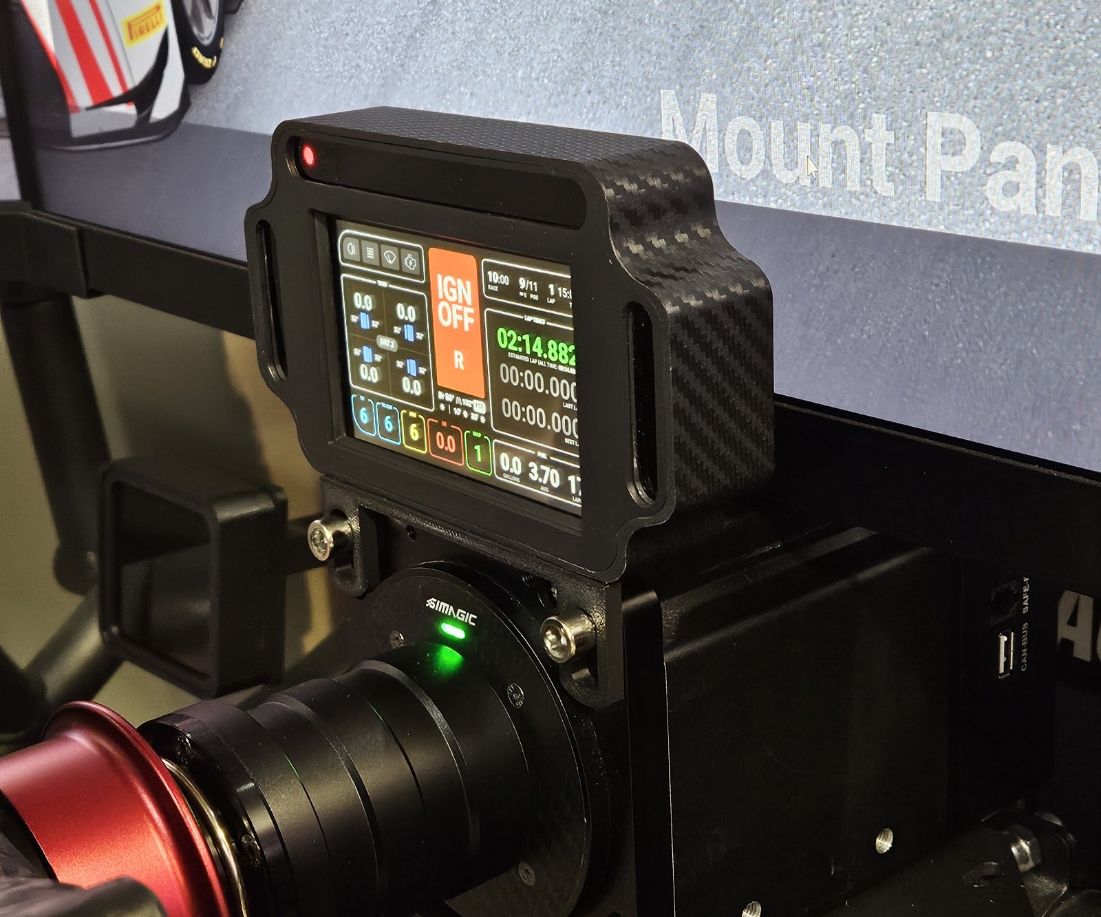 Sim Racing Pc 4.3″ Vocore 24 Led’s New Design (CSL DD, Simagic,Moza, Mounts 🏎