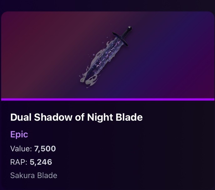 ROBLOX BADDIES| DUAL SHADOW OF THE NIGHT BLADE| CHEAPEST AND FAST 🔥🔥✅✅