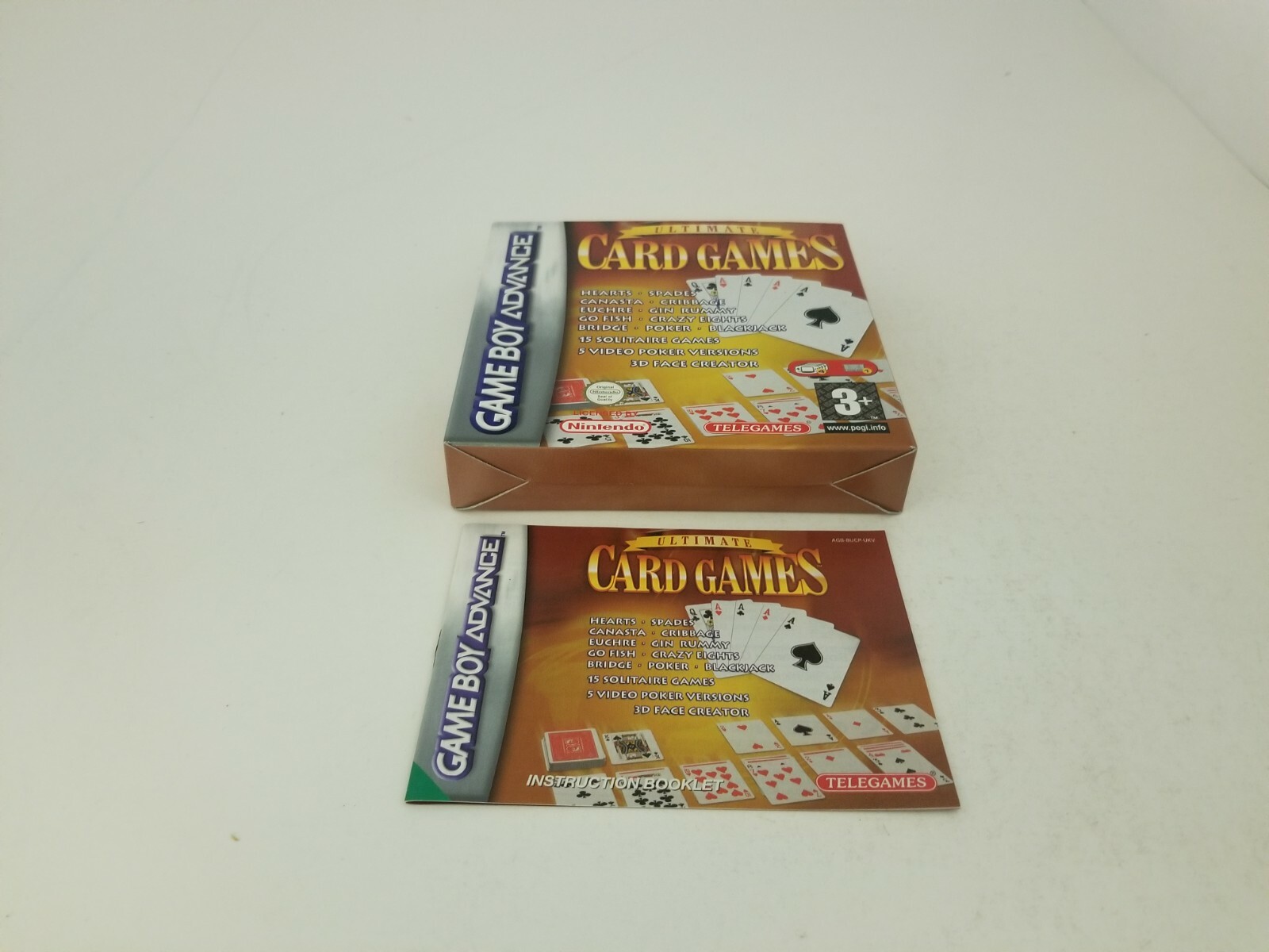 Original Box & Manual for Ultimate Card Games for Game Boy Advance ( NO GAME)F42