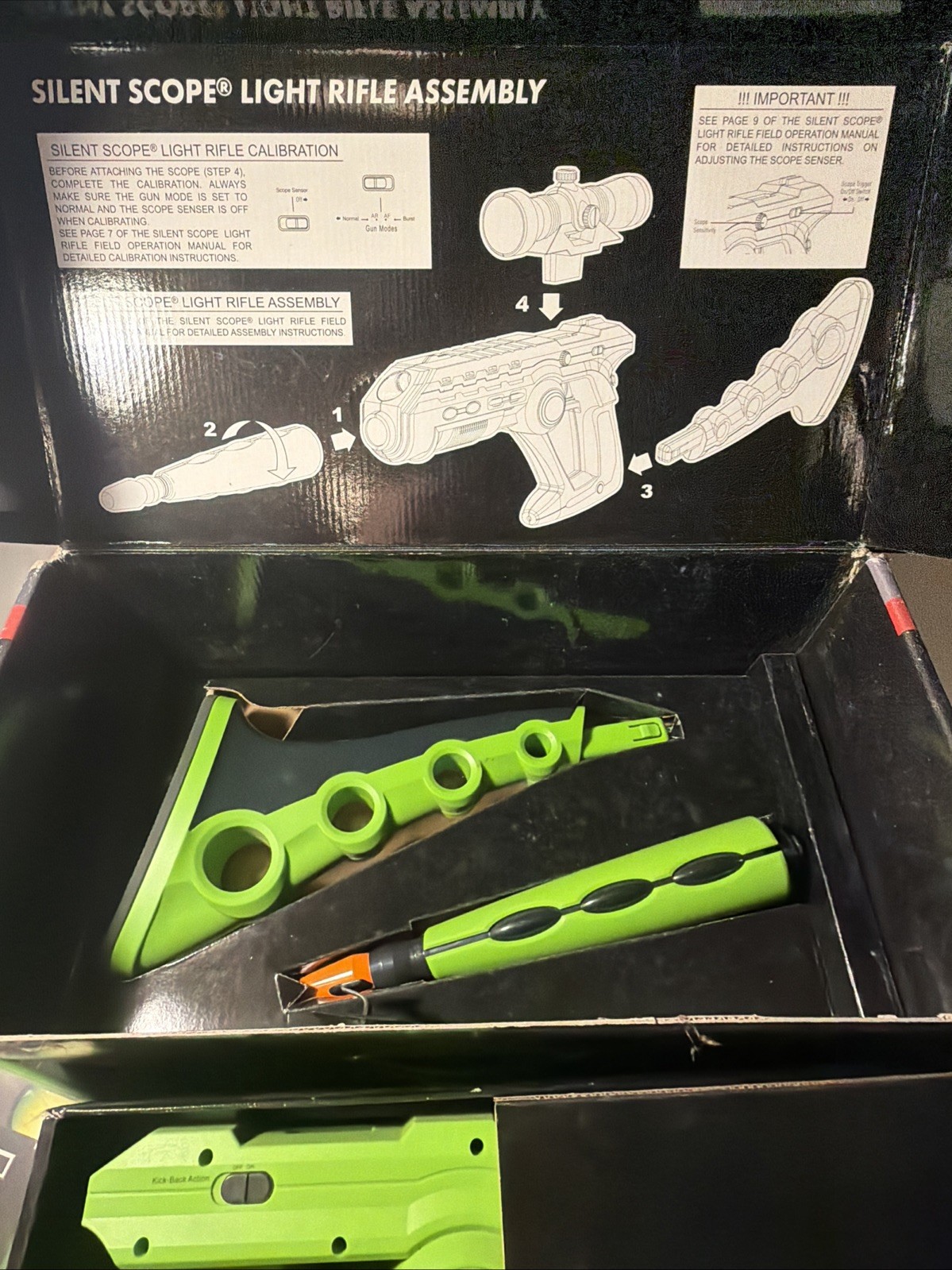 Microsoft Xbox Silent Scope Light Rifle With Game + Box