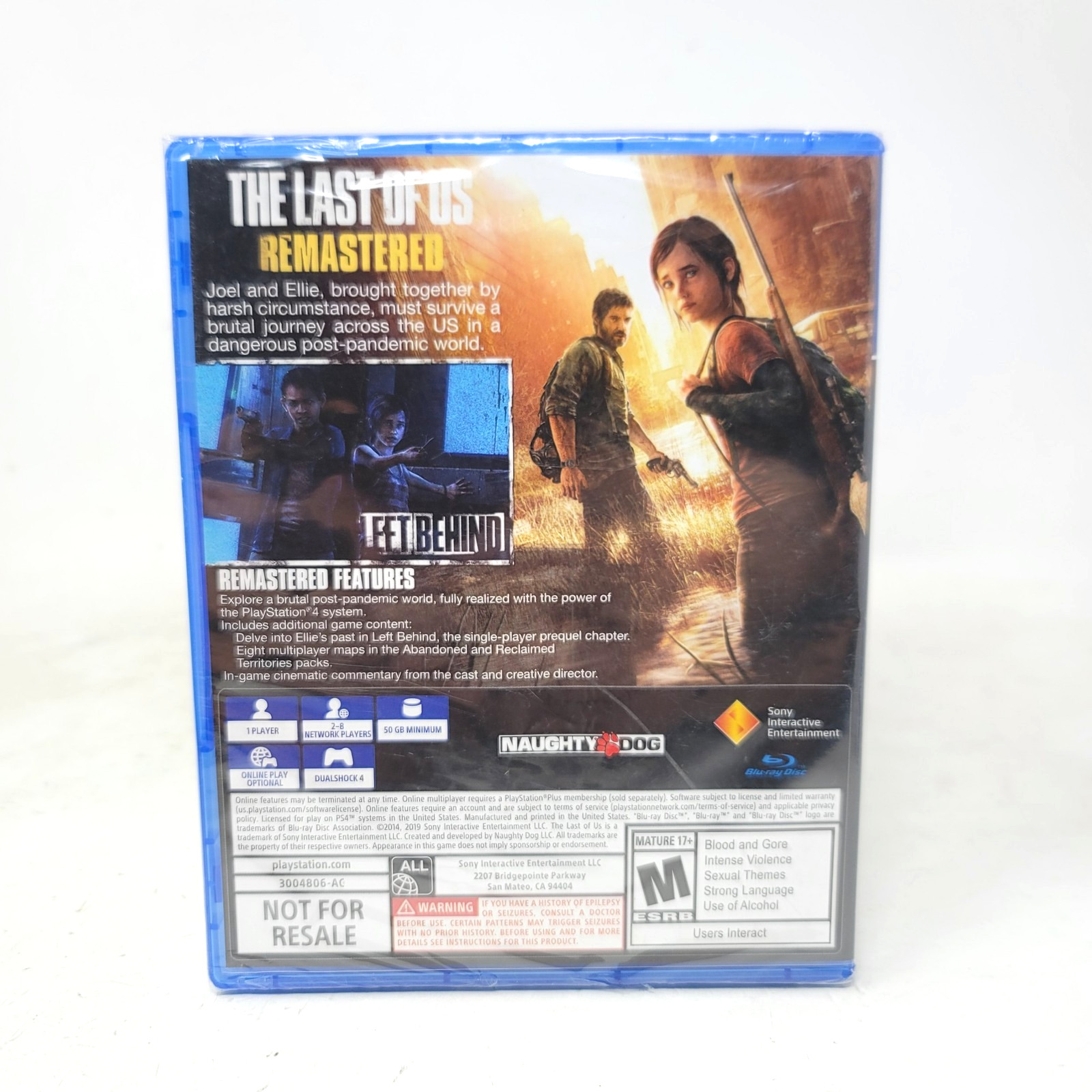 The Last of Us Remastered PS4 (PlayStation 4, 2014) BRAND NEW SEALED