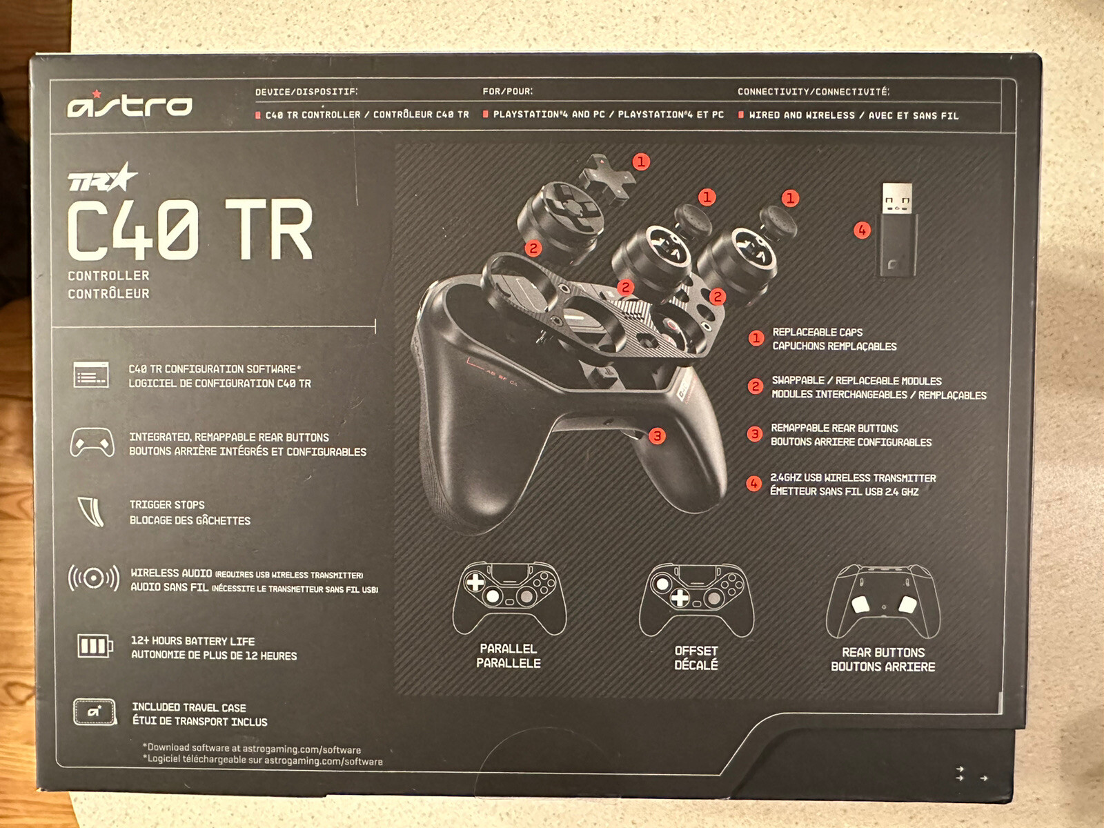 Astro Gaming C40 TR Wireless Controller for PlayStation 4 PS4 Black Clean!