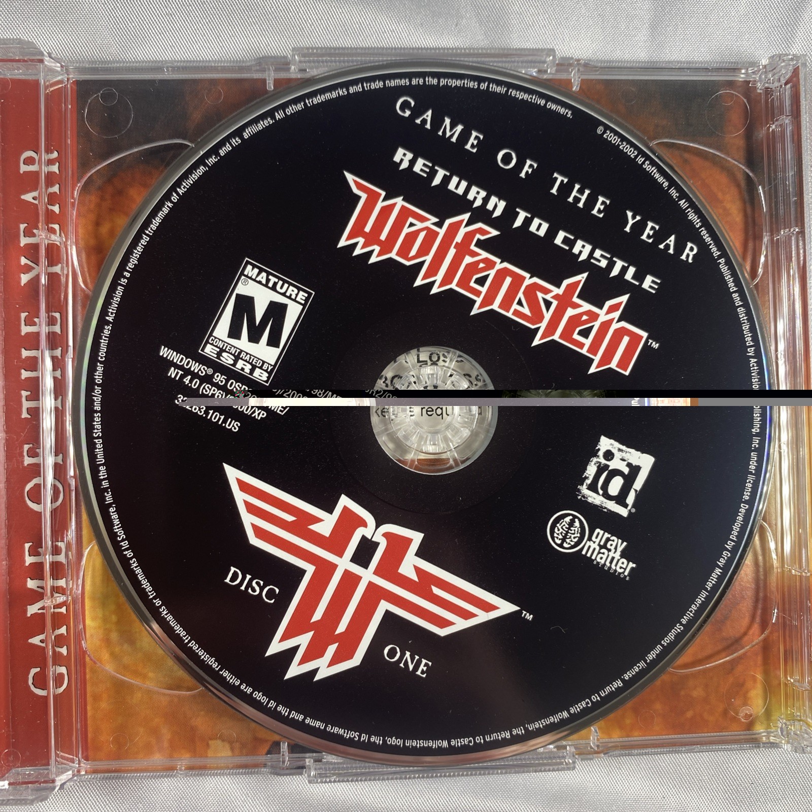 Wolfenstein Return To Castle: Pc Game of the Year 2002