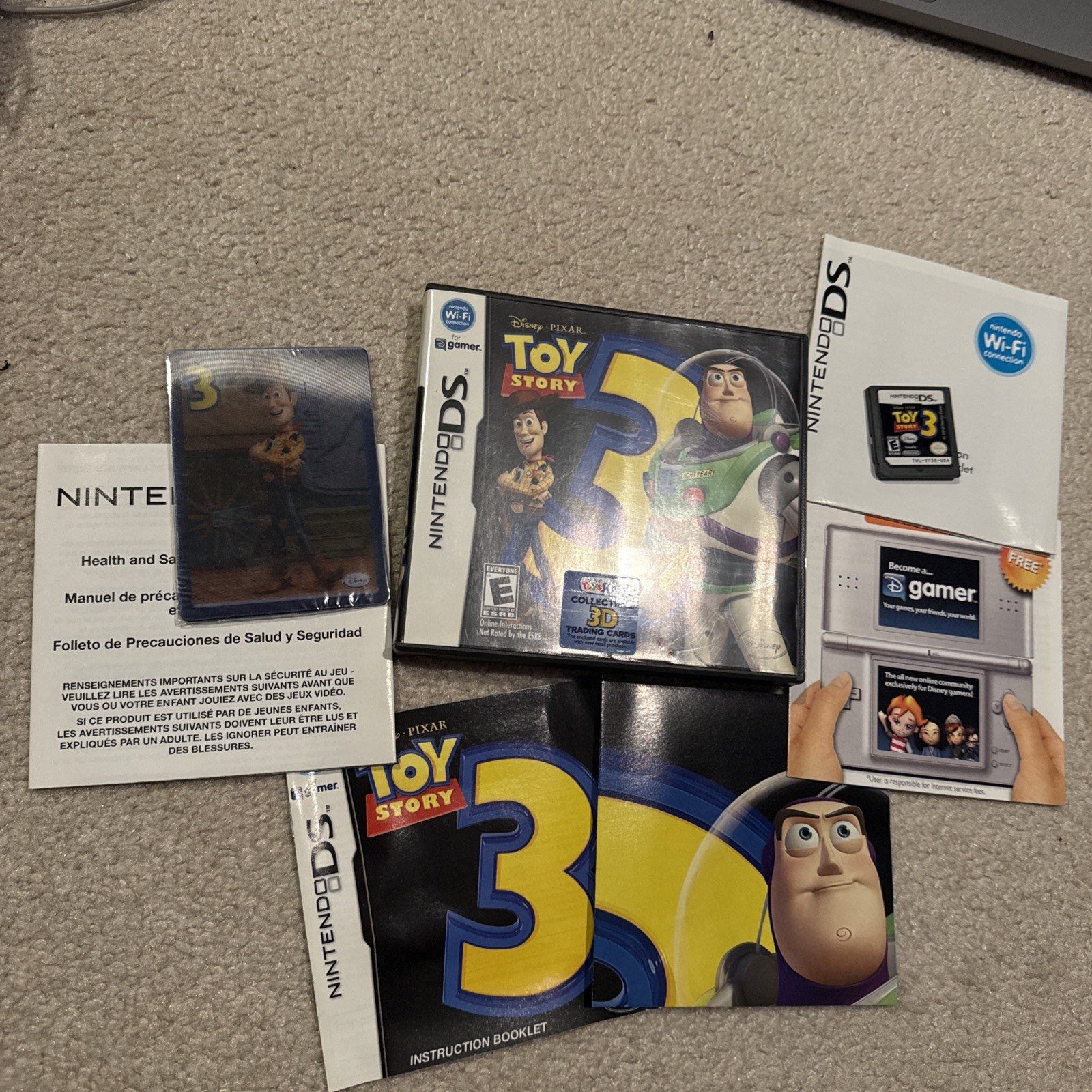 Toy Story 3 for Nintendo DS CIB w/MANUAL/POSTER/collectable 3D Card – Tested