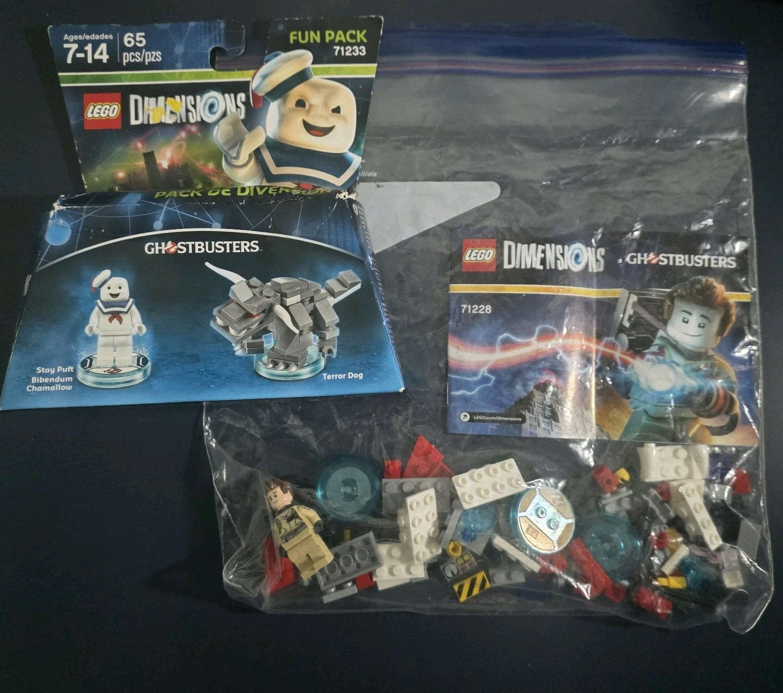 Lego Dimensions Ghostbusters Stay Puft Fun Pack (71233) & Level Pack (71228)