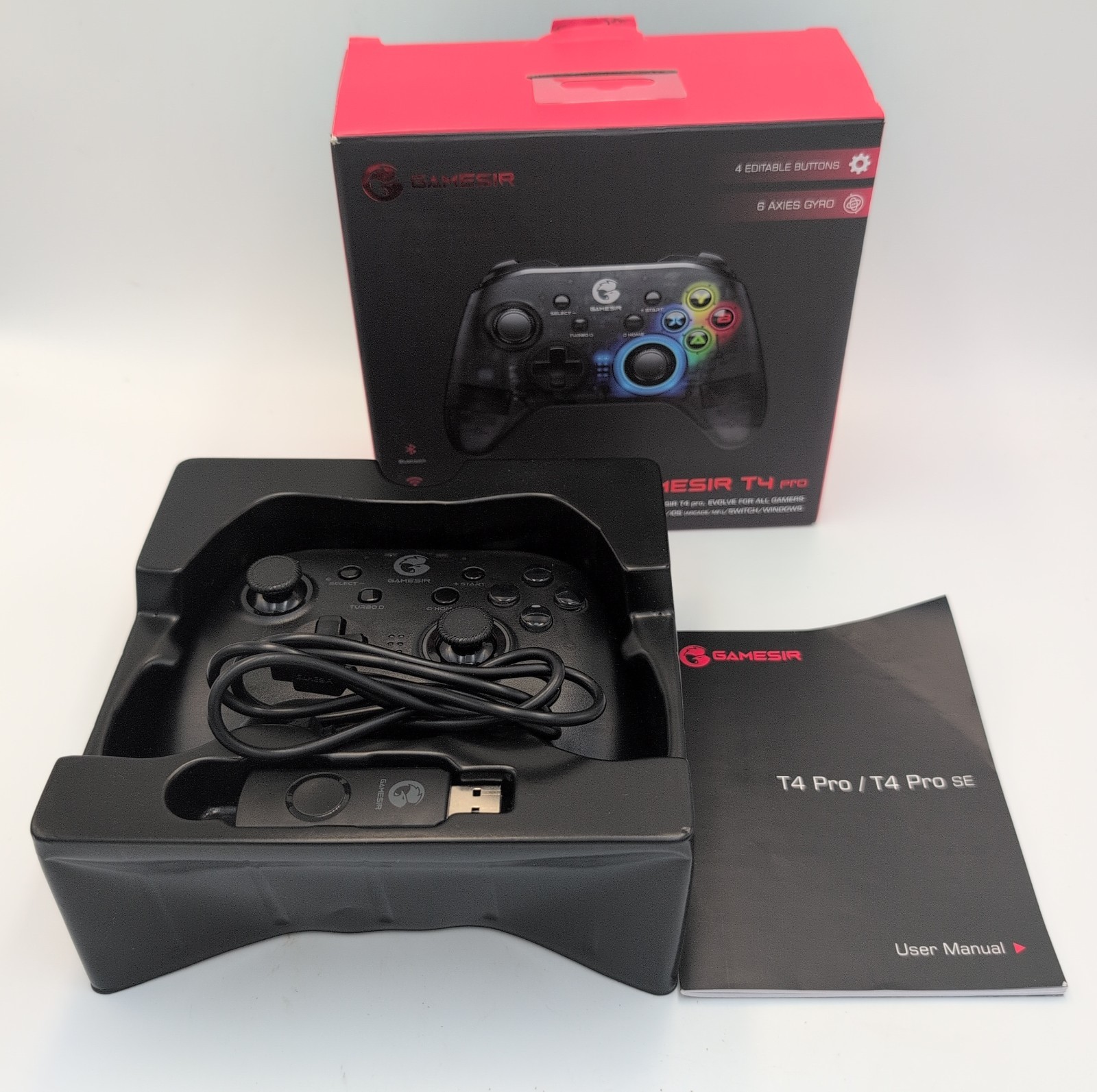 Game Wired/Wireless T4 Pro Switch/Android/iOS/PC Bluetooth Gaming Controller