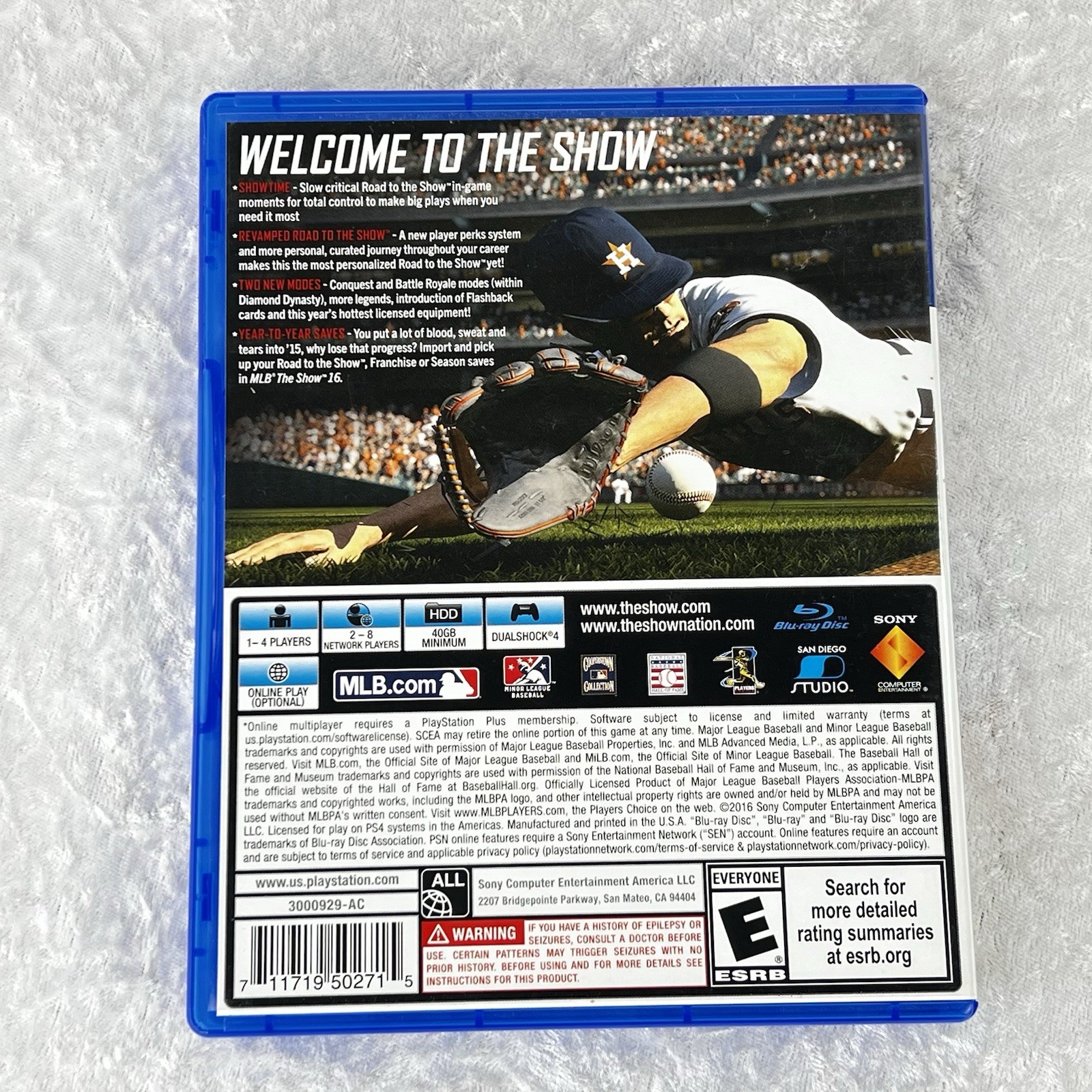MLB The Show 16 – Sony Playstation 4, PS4, 2016 – No Manual