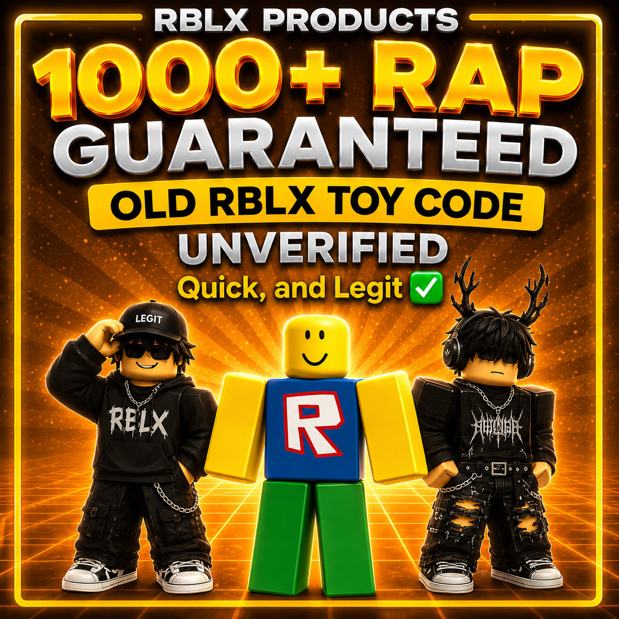 1000+ RAP GUARANTEED | OLD RBLX TOY CODE | UNVERIFIED | Quick, and Legit ✅