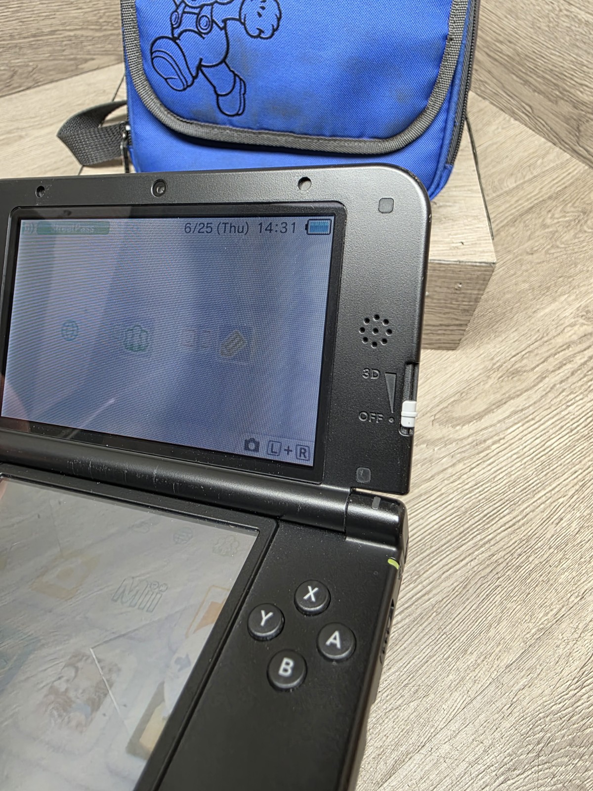 Nintendo 3DS XL SPR-001 Handheld Console Flame Red & Black with Carrying Case