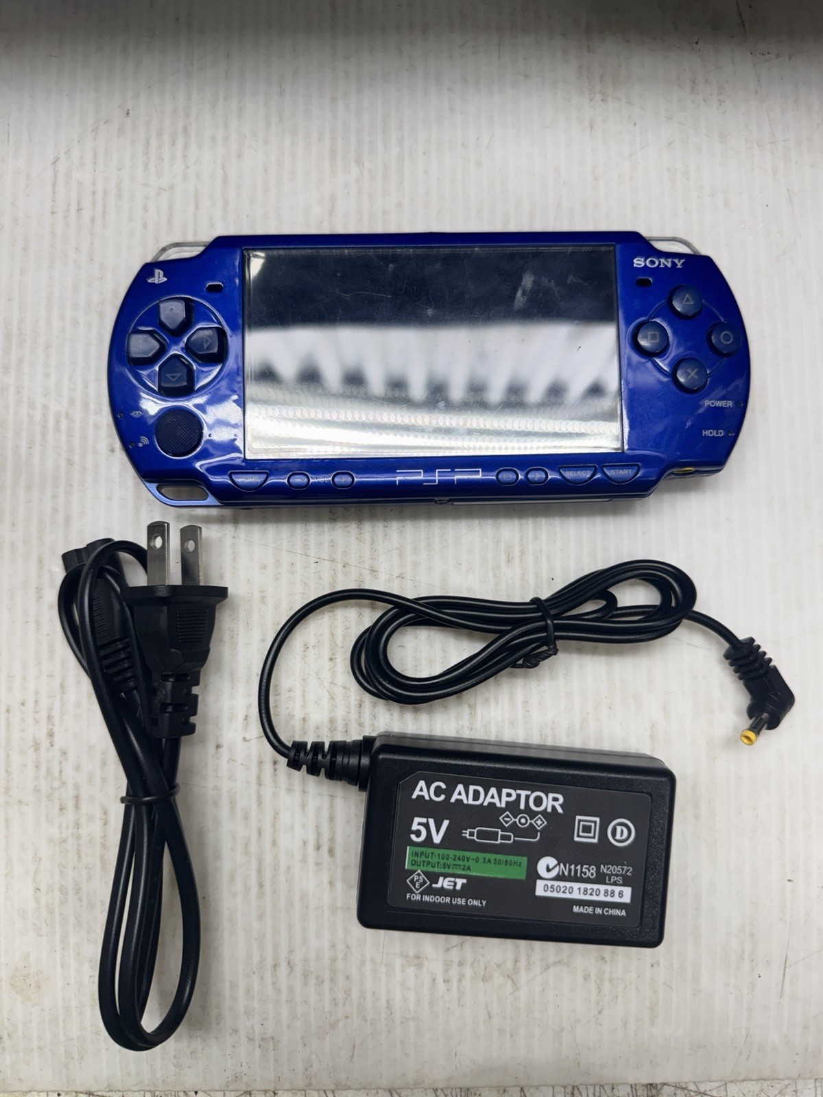 Sony PSP 2001 Handheld System Metallic Blue Tested Works