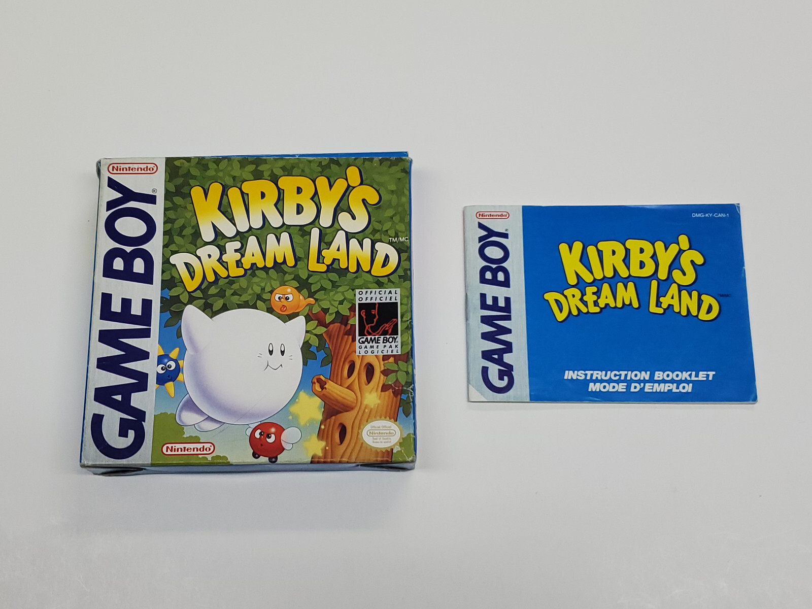 Kirby’s Dream Land Nintendo Game Boy Box & Manual *tear