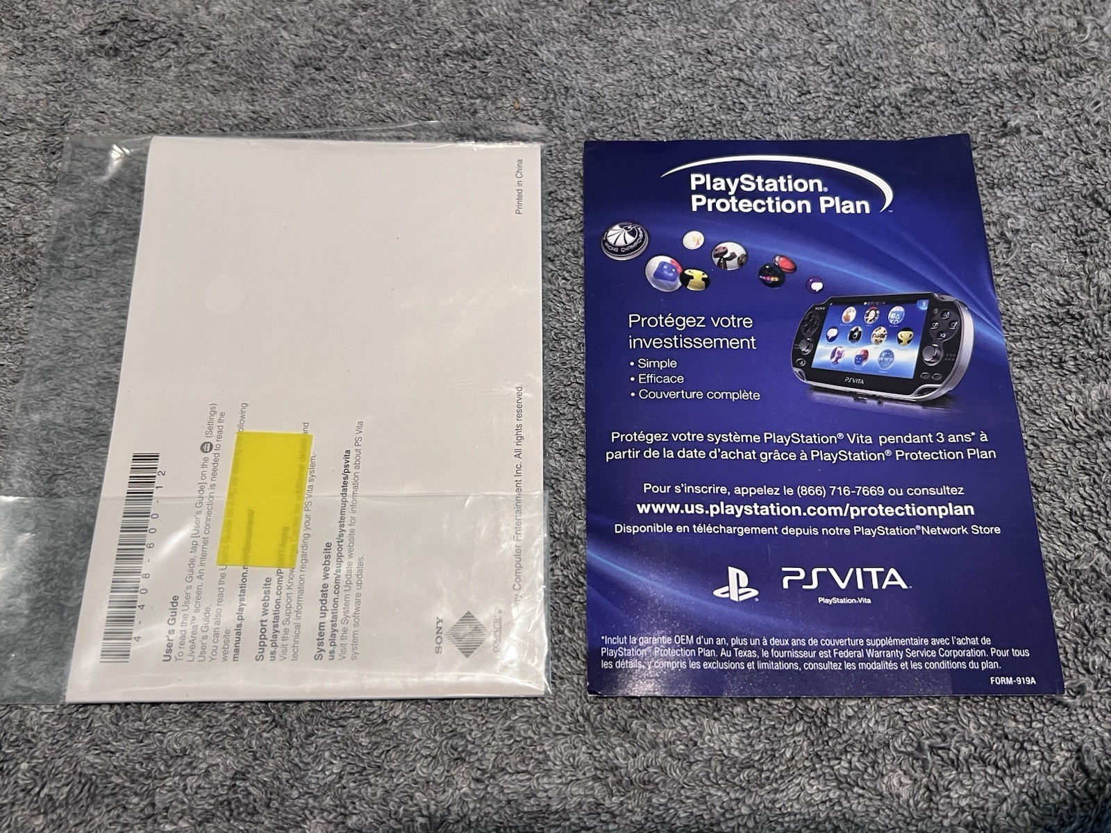 PlayStation Vita PCH-1101 COMPLETE IN BOX Manual Inserts Tested 4GB Memory Card