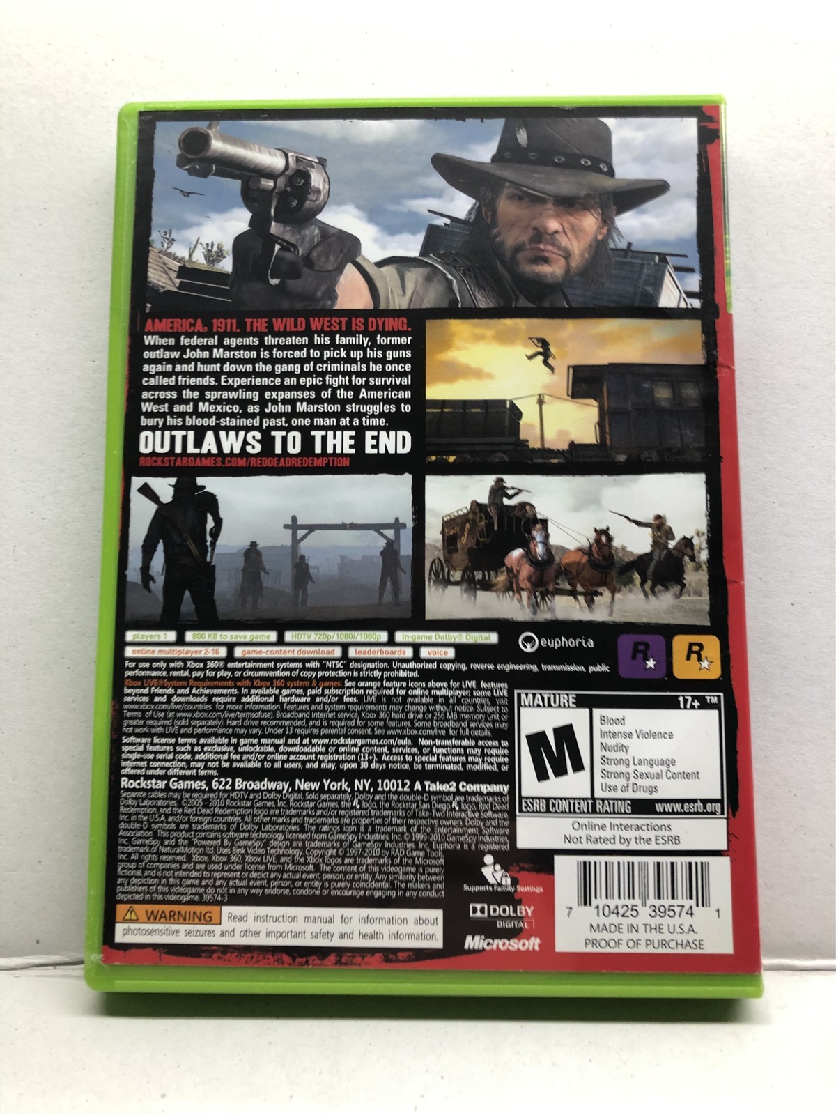 Red Dead Redemption (Microsoft Xbox 360, 2010) Complete w/ Manual & Map – Tested