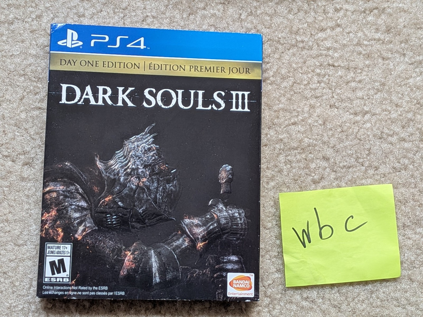 Dark Souls III: Day One Edition (Sony PlayStation 4, 2016) CIB with soundtrack