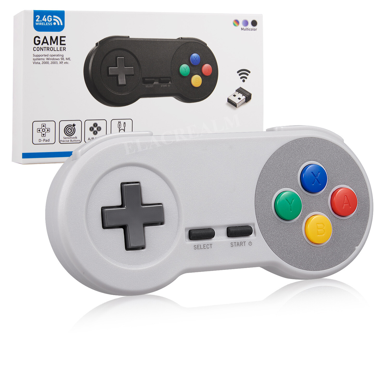 Wired/ Wireless SNES Controller USB Gamepad for PC MAC Raspberry Pi -Plug & Play