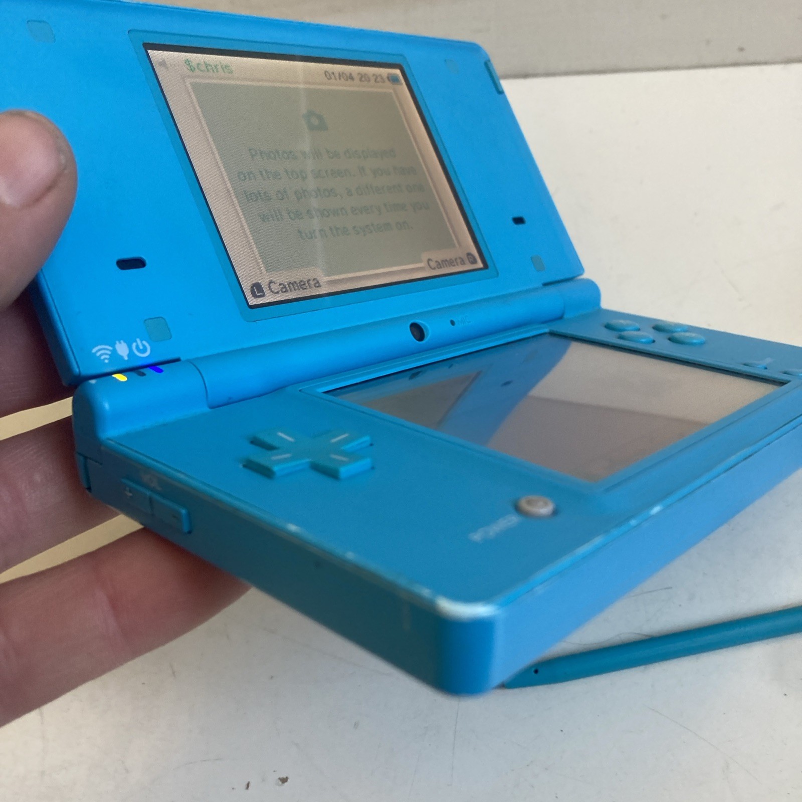 Nintendo DSi Light Blue Handheld Console Game System Tested Working With Charger
