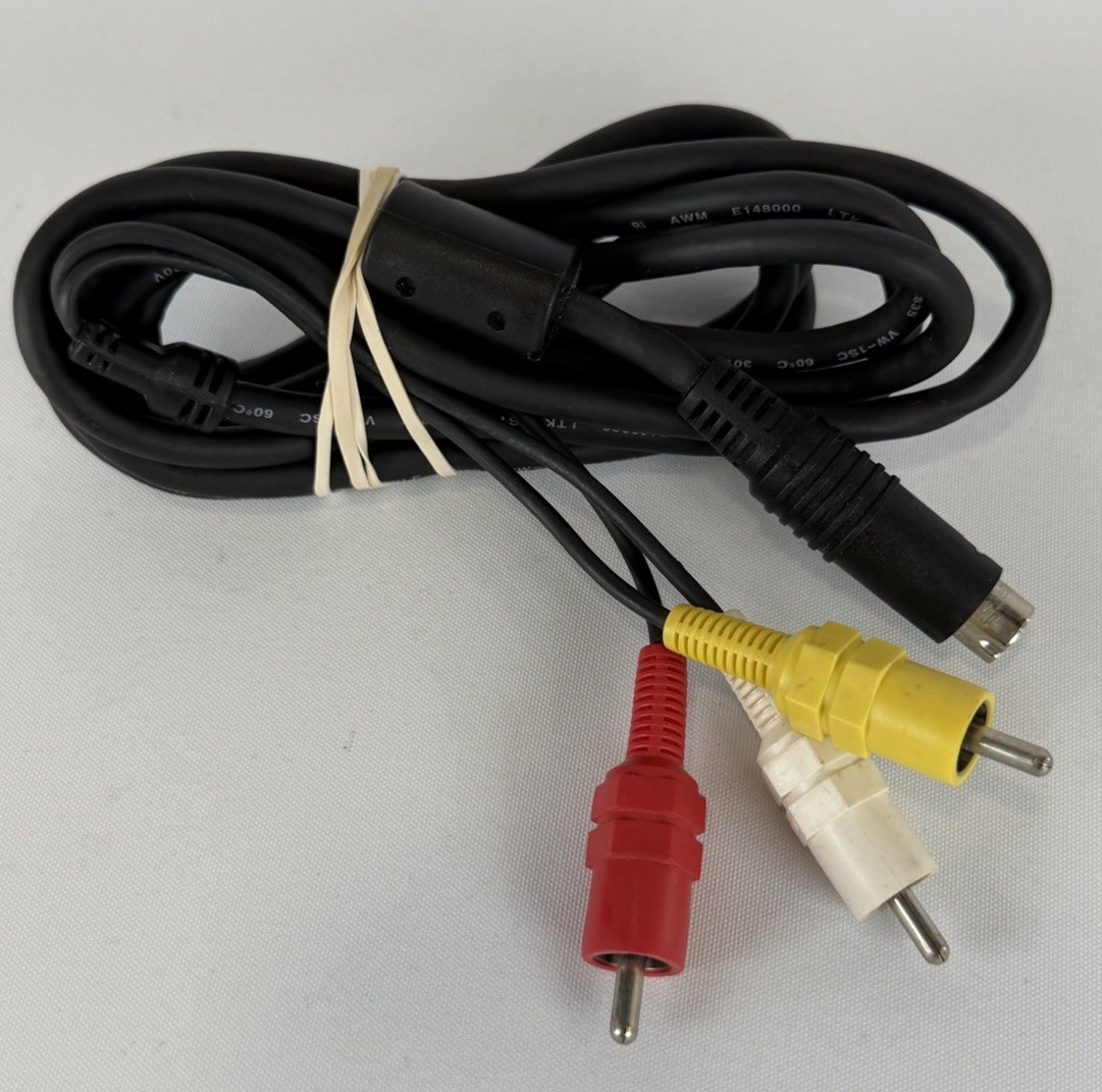 SEGA SATURN AV RCA CABLE AUTHENTIC OEM *TESTED & WORKING*