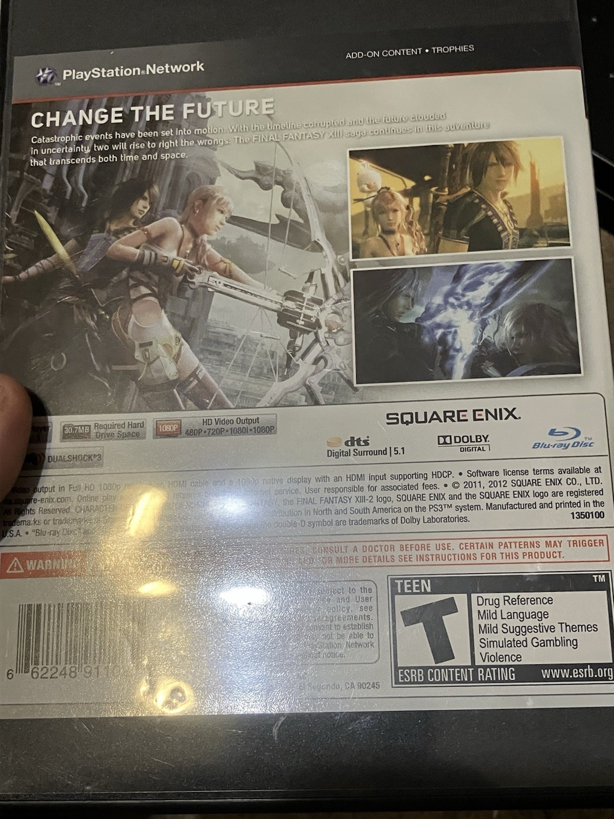 Authentic & Tested Final Fantasy XIII-2, Cib, Sony PS3, Working, Read