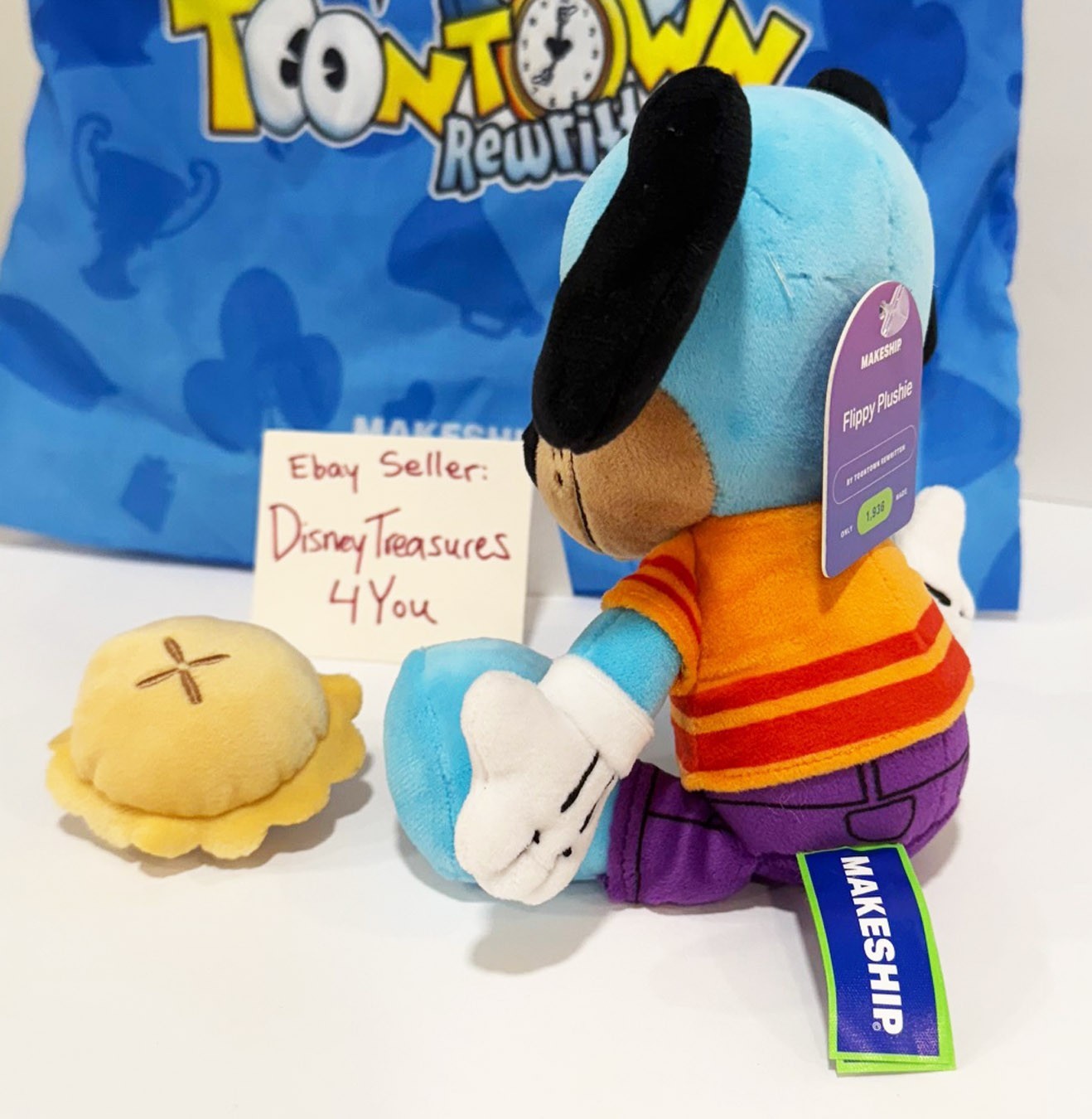 Disney Toontown Online Rewritten Flippy Dog Stuffed Plush Makeship Plushie Rare