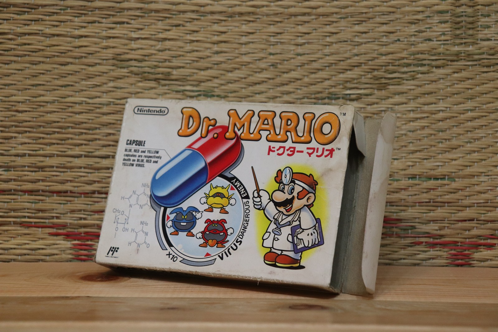 Dr.Mario Dr Mario w/box manual Famicom NES Nintendo Japan Very Good- Condition!
