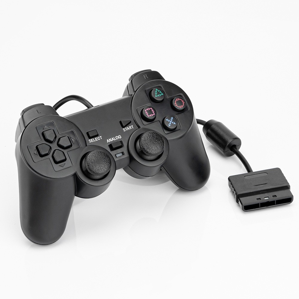 Sony PS2 BLACK Wired Controller OEM DualShock PlayStation 2 AUTHENTIC