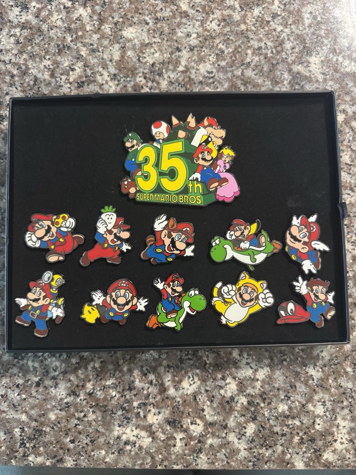 Nintendo Super Mario Bros 35th Anniversary Collectible Limited Edition Pin Set