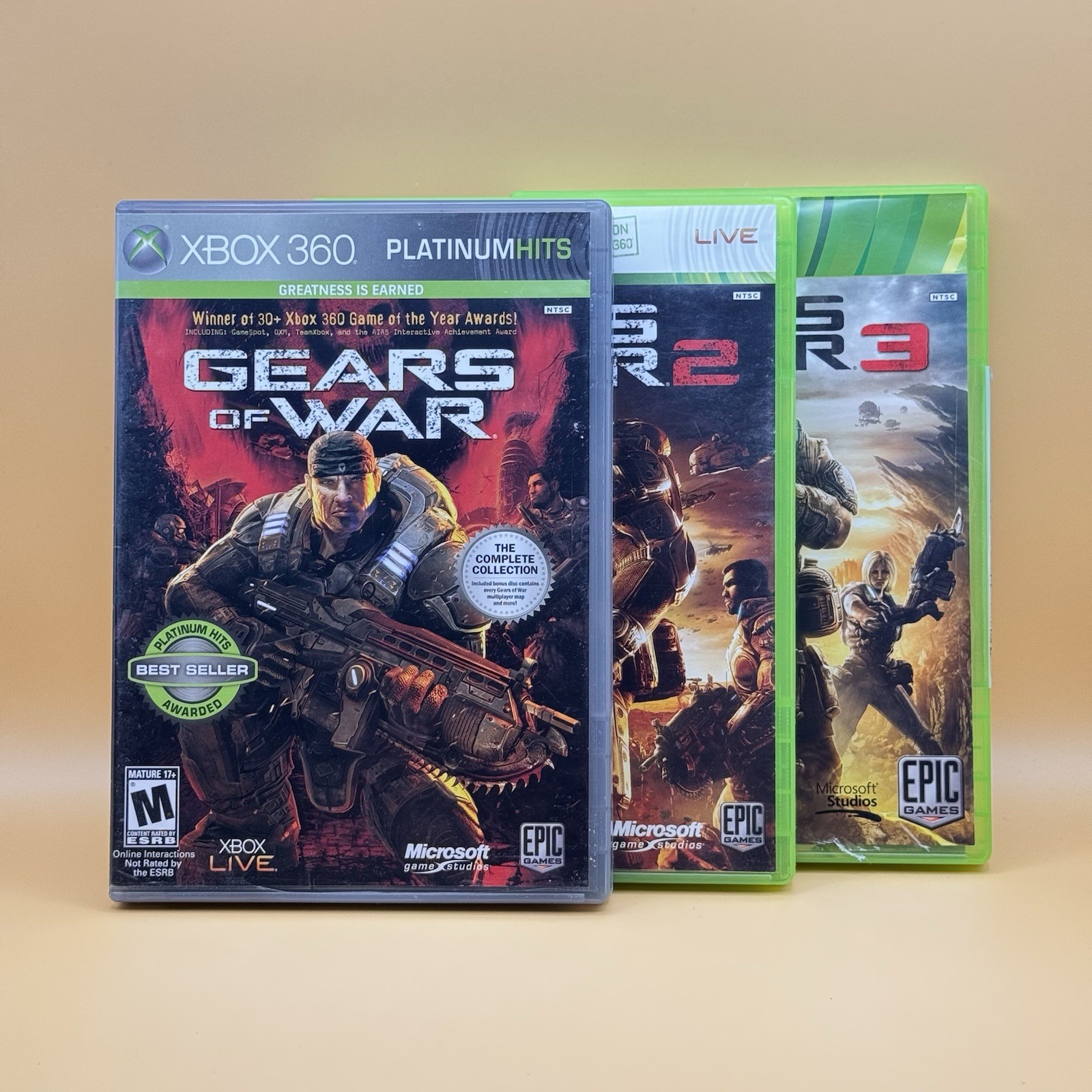 Gears Of War Trilogy 1, 2, & 3 (Xbox 360) – Free Shipping