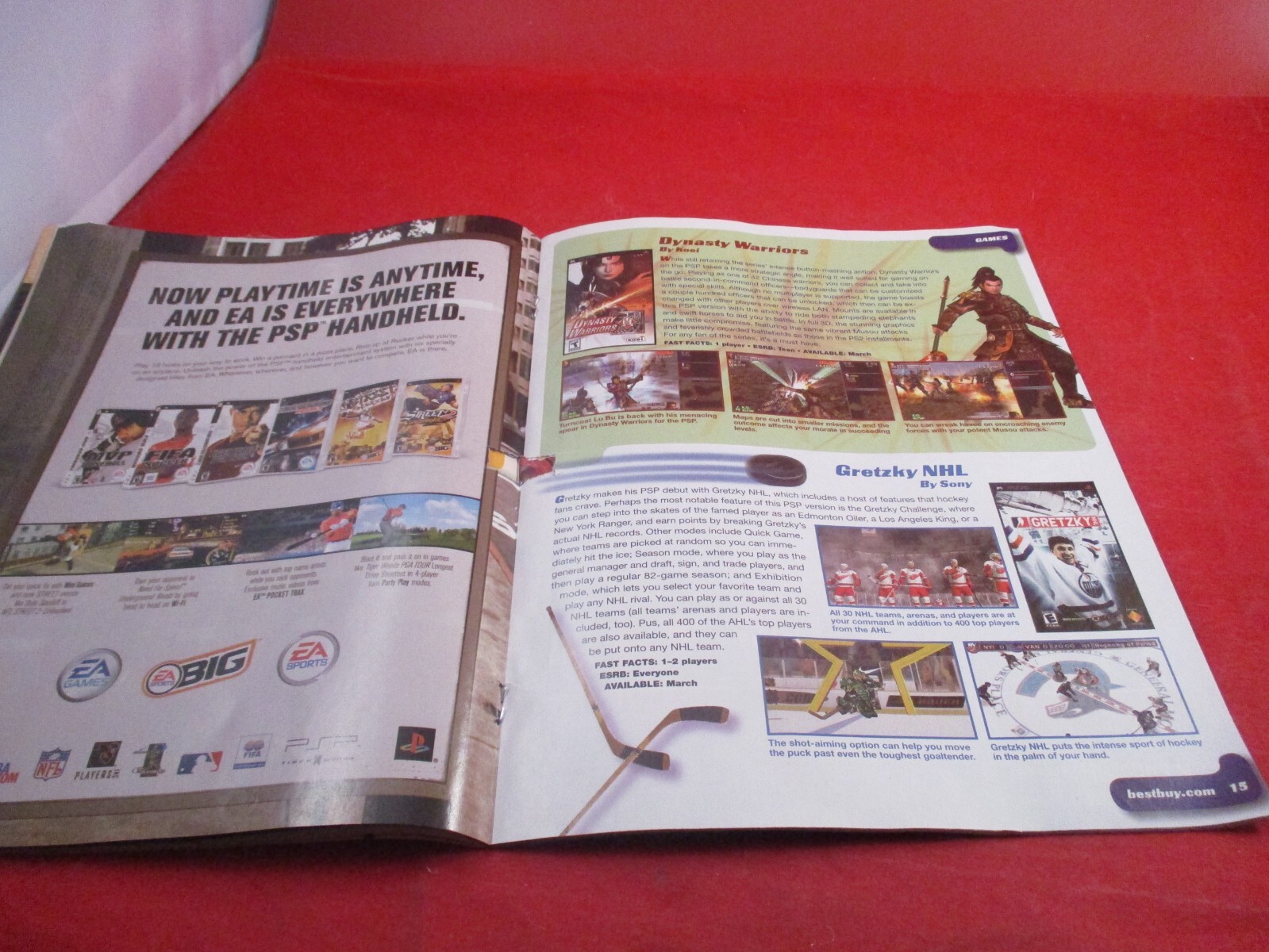 PSP Playstation Portable Best Buy Buyer’s Guide Spring 2005 Promo Catalog