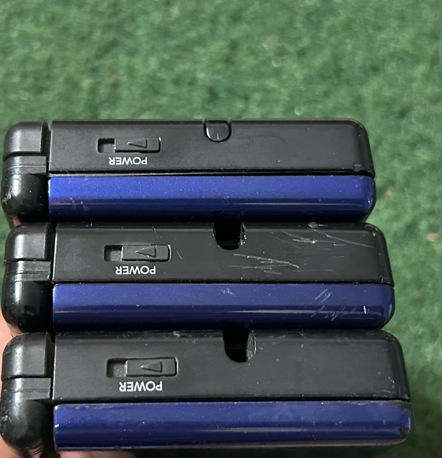 (3)Nintendo DS Lite Handheld Systems Cobalt/Black, Working, CHARGER Not Included