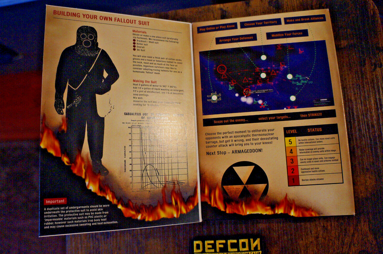 Unopened! Classic PC Game DEFCON with embroidered patch bundle. Rare Item