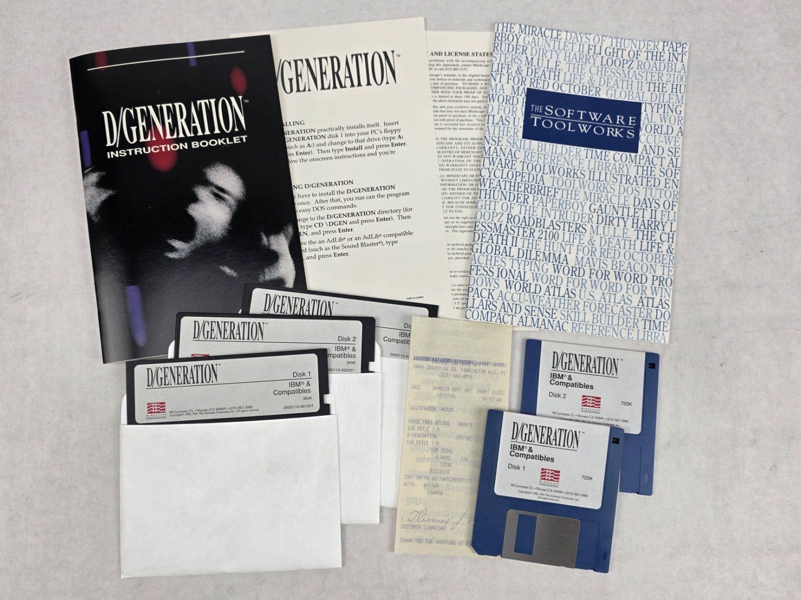 D/Generation BIG BOX PC 3.5 & 5.25″ Floppy Mindscape 1991
